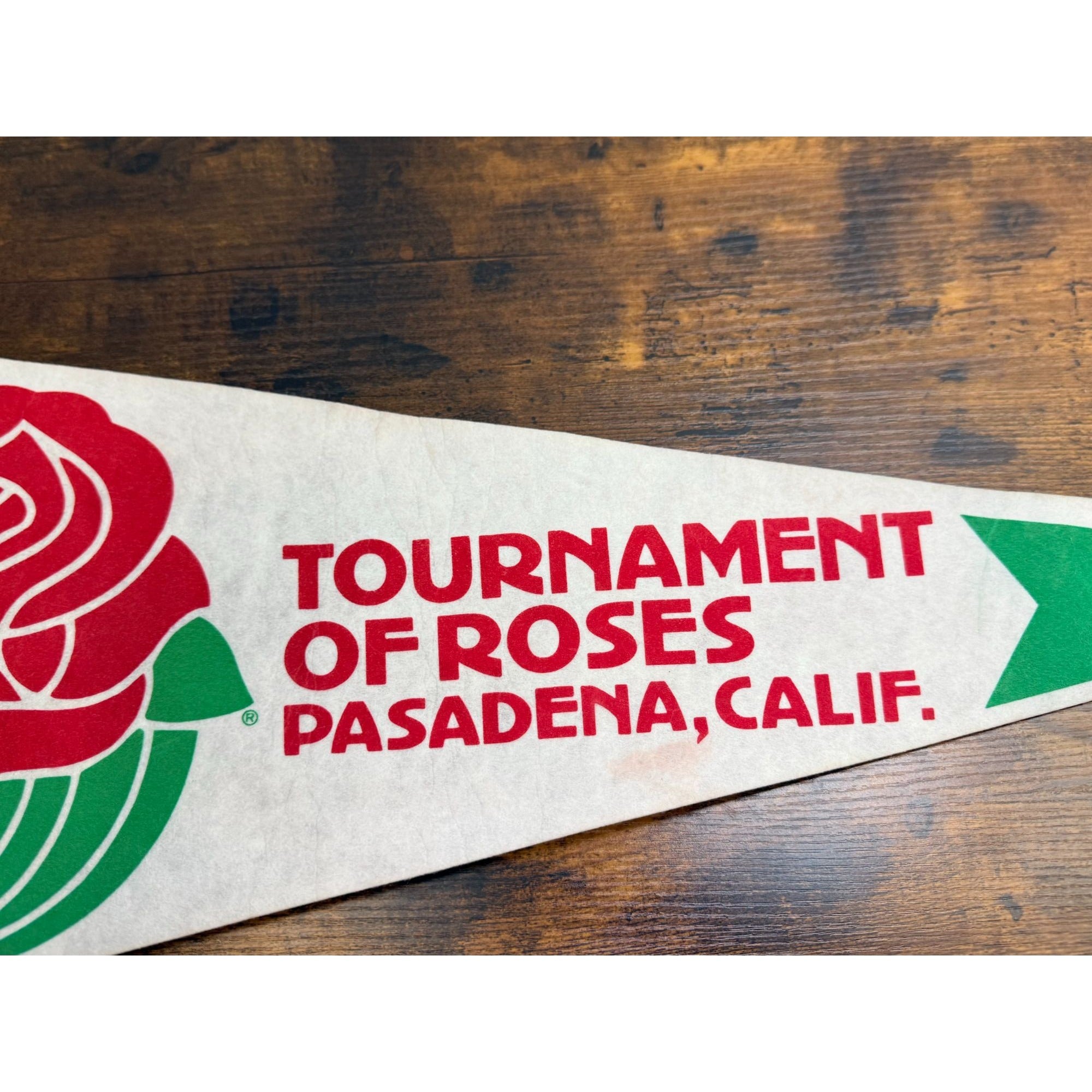 Vintage Tournament Of Roses Pasadena Calif Felt Pennant By Trench MFG Co