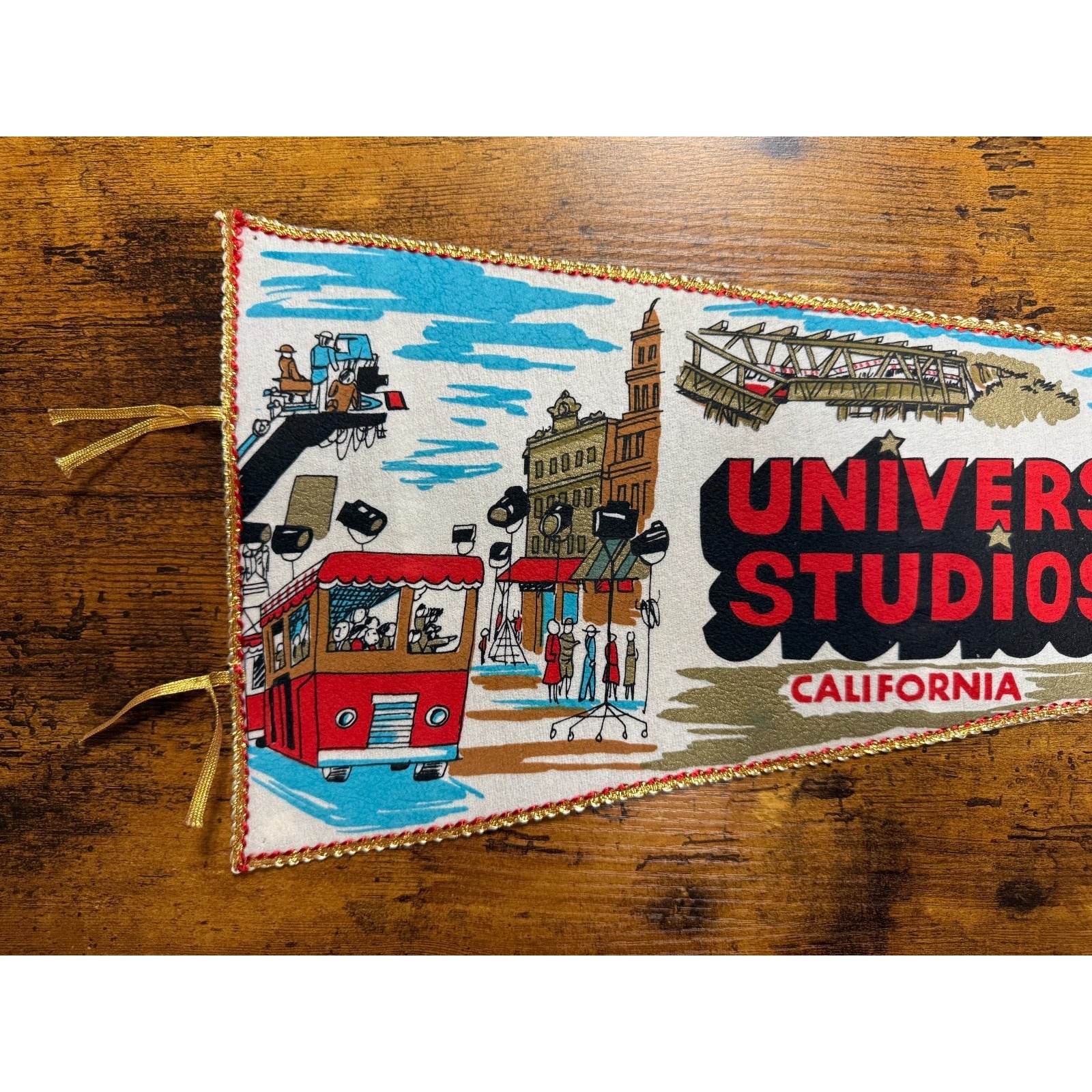 Vintage Universal Studios California pennant made in Japan