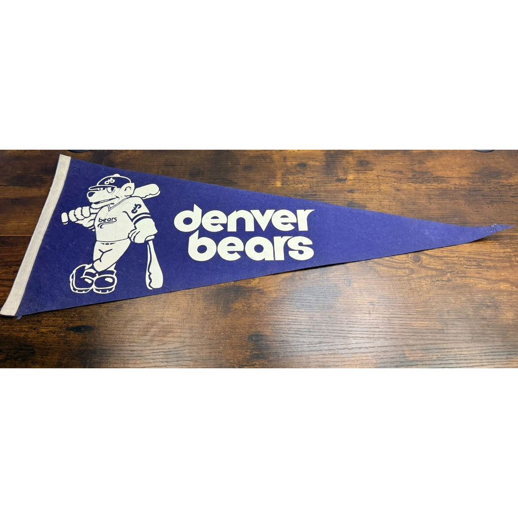 Vintage Denver Bears Purple Felt Baseball Pennant