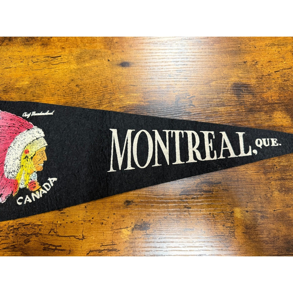Vintage Montreal, Quebec Canada pennant Chief Thurdanchand