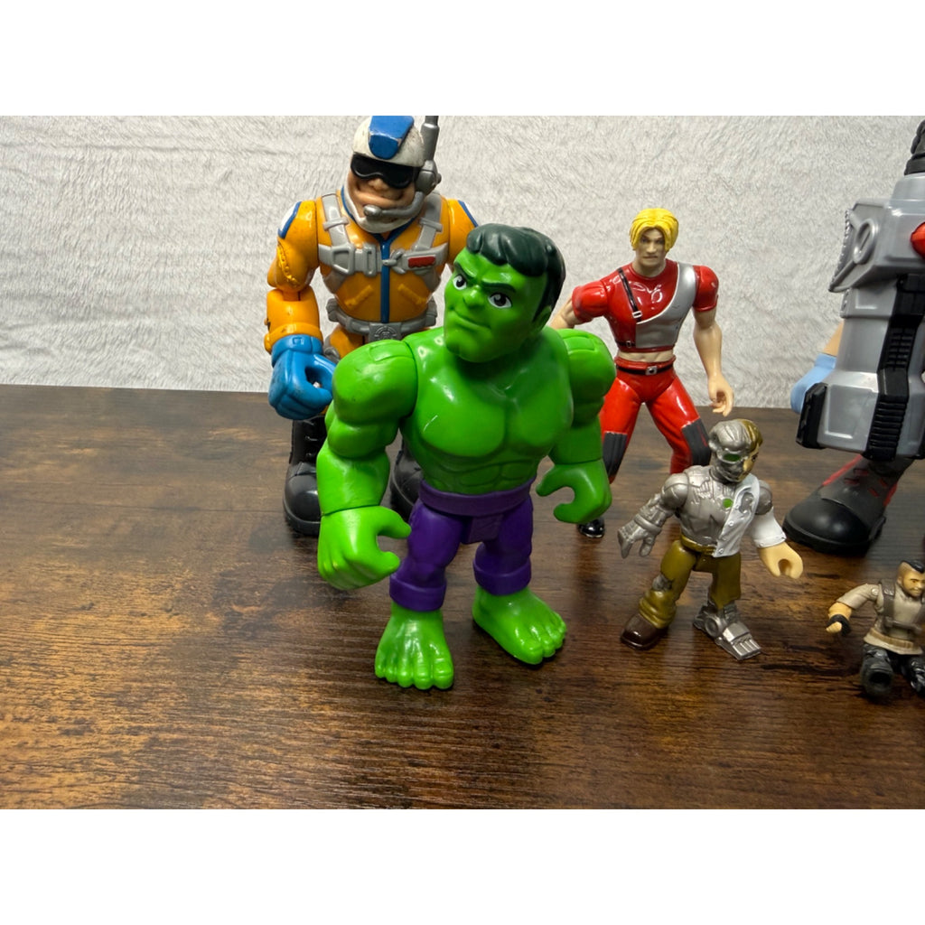 Marvel & Action Hero Lot - Hulk & Assorted Figures - Mixed Sizes