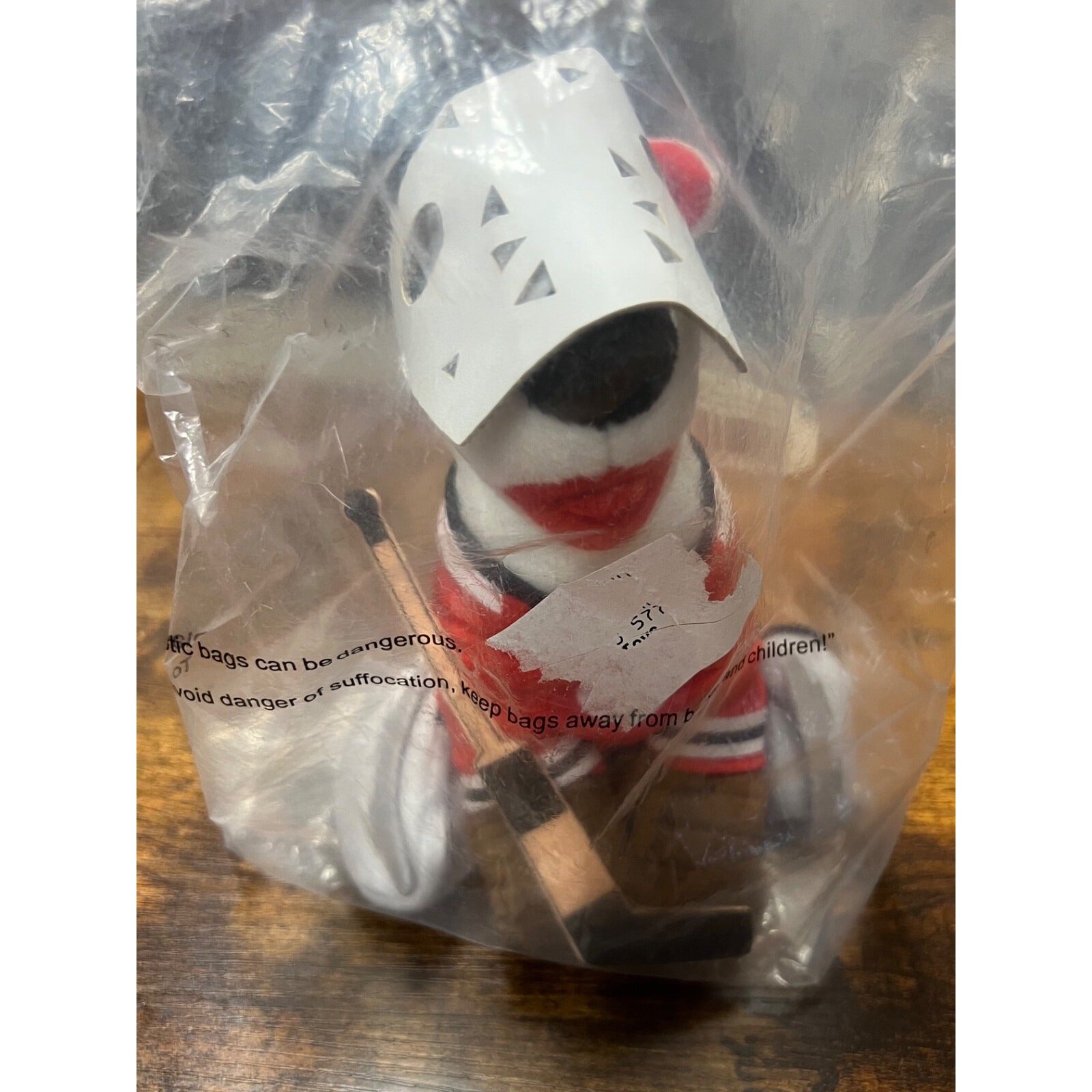 Target hockey Goalie Bullseye Dog Plush 62 RED JERSEY Stuffed Animal 2017