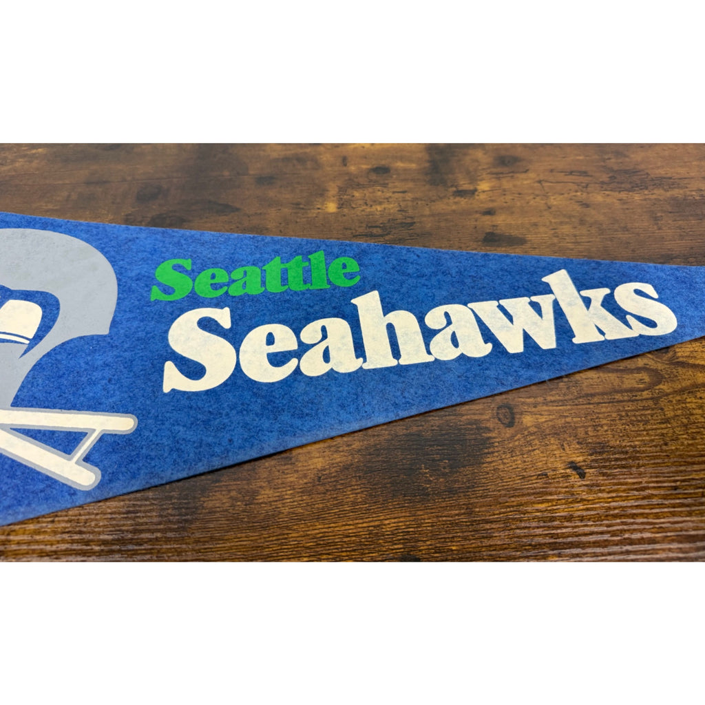 Seattle Seahawks Vintage Felt NFL Blue Pennant 30" Sports Memorabilia