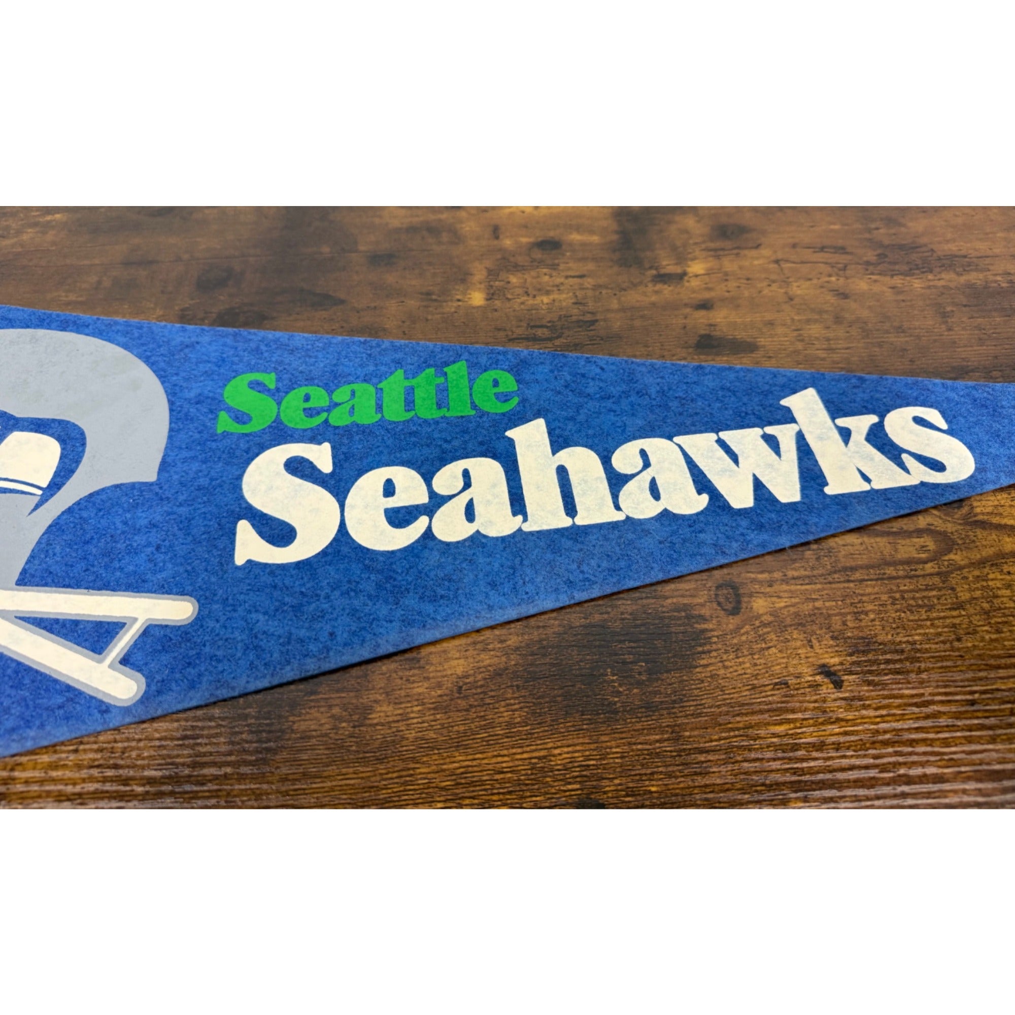 Seattle Seahawks Vintage Felt NFL Blue Pennant 30" Sports Memorabilia