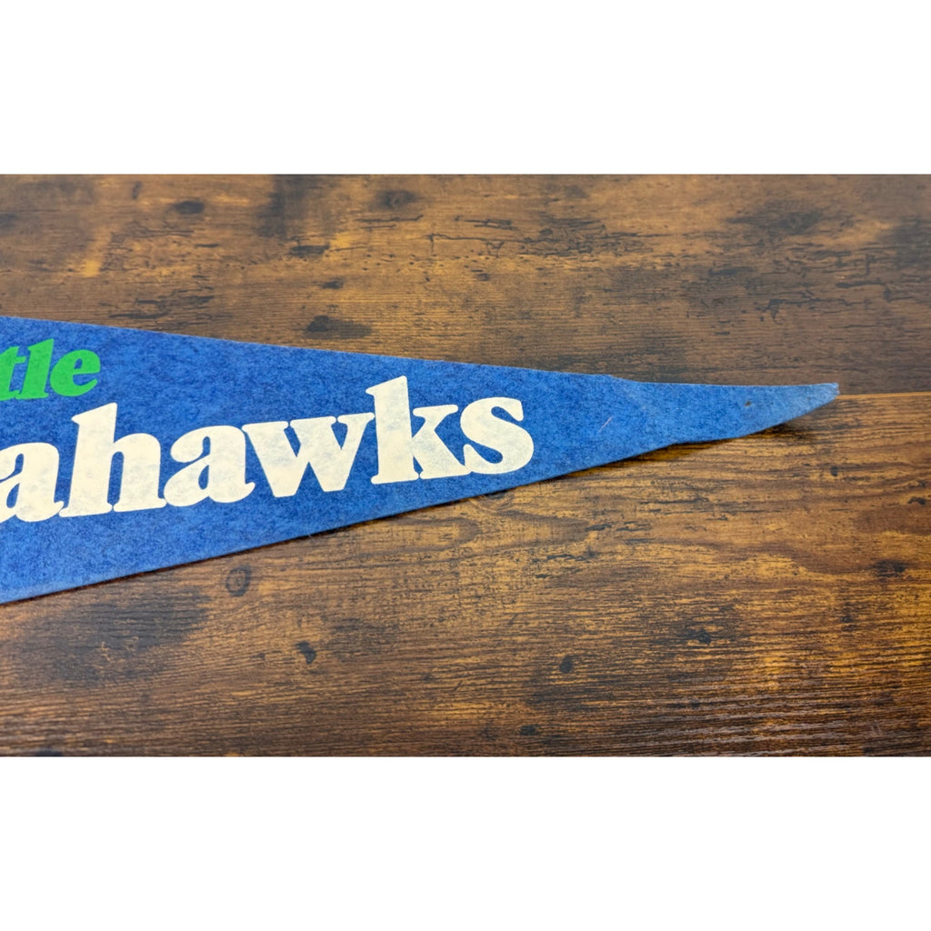 Seattle Seahawks Vintage Felt NFL Blue Pennant 30" Sports Memorabilia