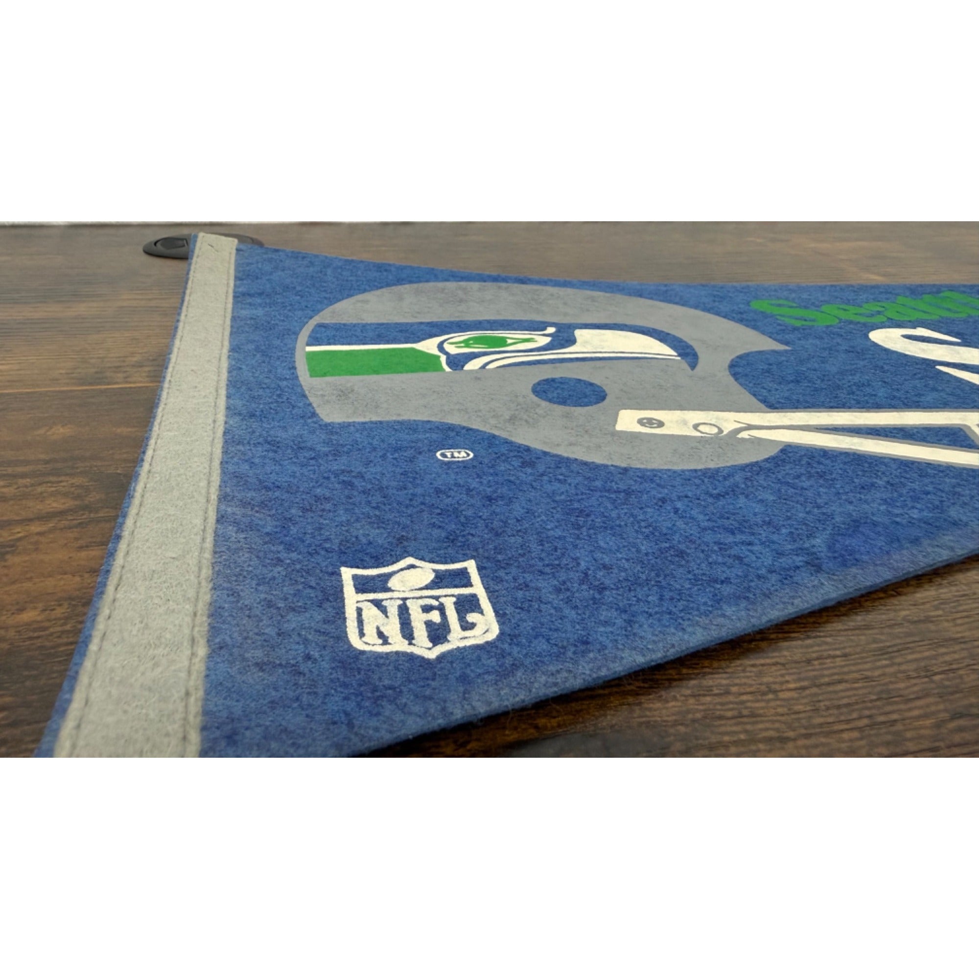 Seattle Seahawks Vintage Felt NFL Blue Pennant 30" Sports Memorabilia