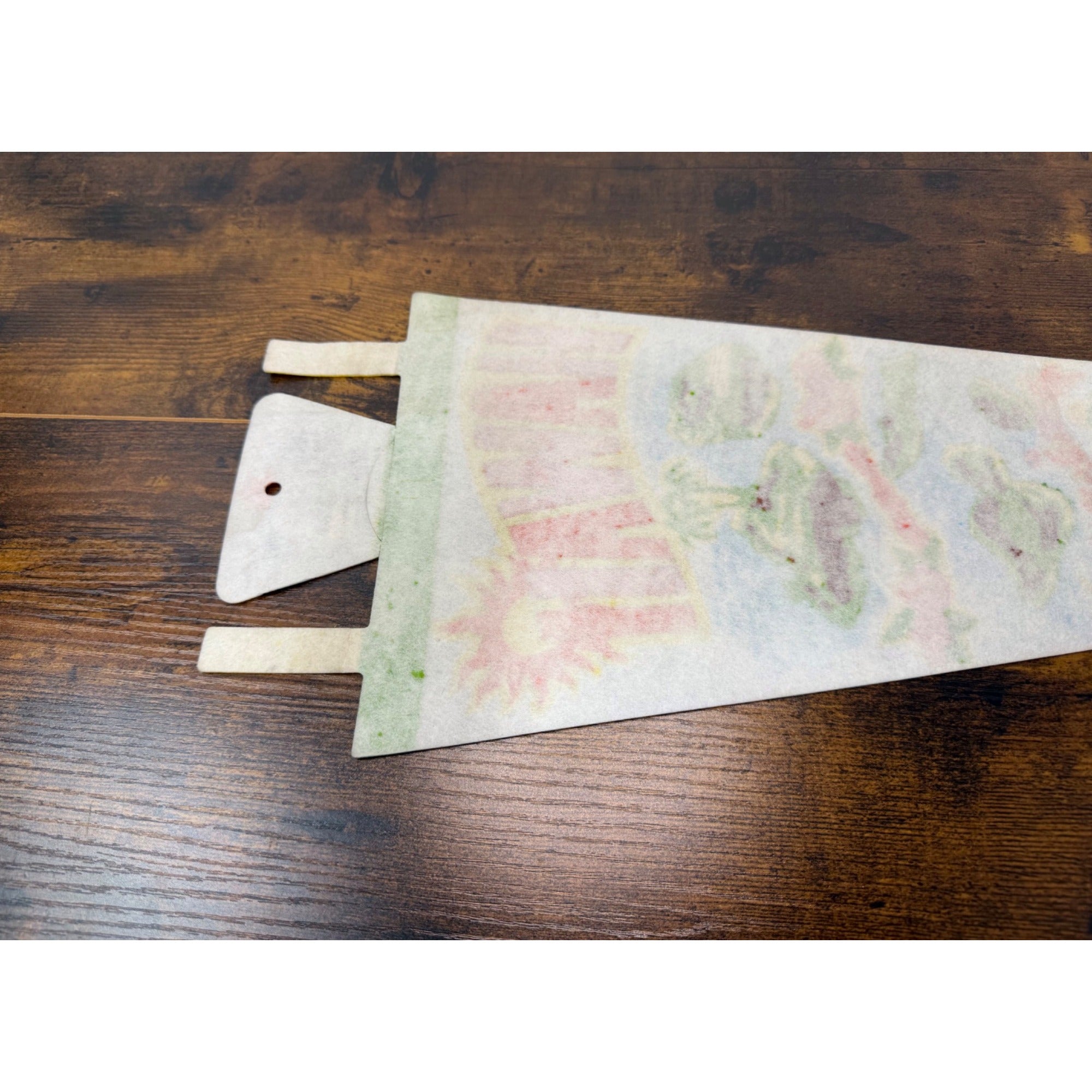 Vintage Hawaii Souvenir Felt Pennant With Island Map Design & Tropical Graphics