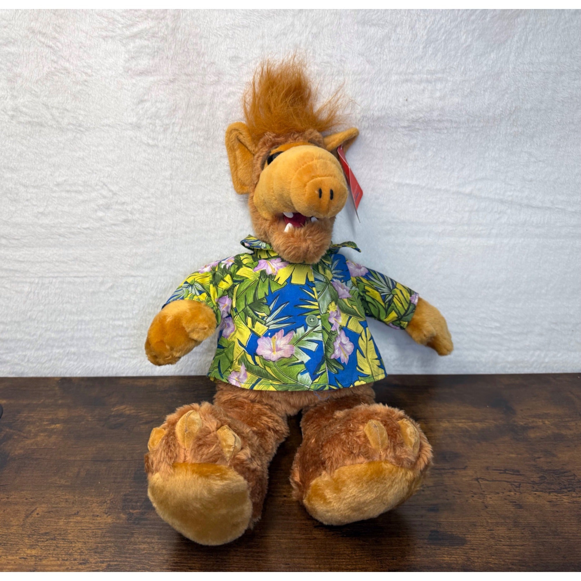 Vintage 2002 ALF Plush Toy In Hawaiian Shirt Nostalgic Collectible 18" Tall
