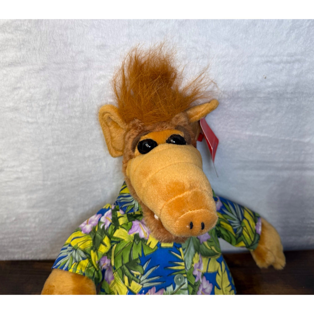 Vintage 2002 ALF Plush Toy In Hawaiian Shirt Nostalgic Collectible 18" Tall