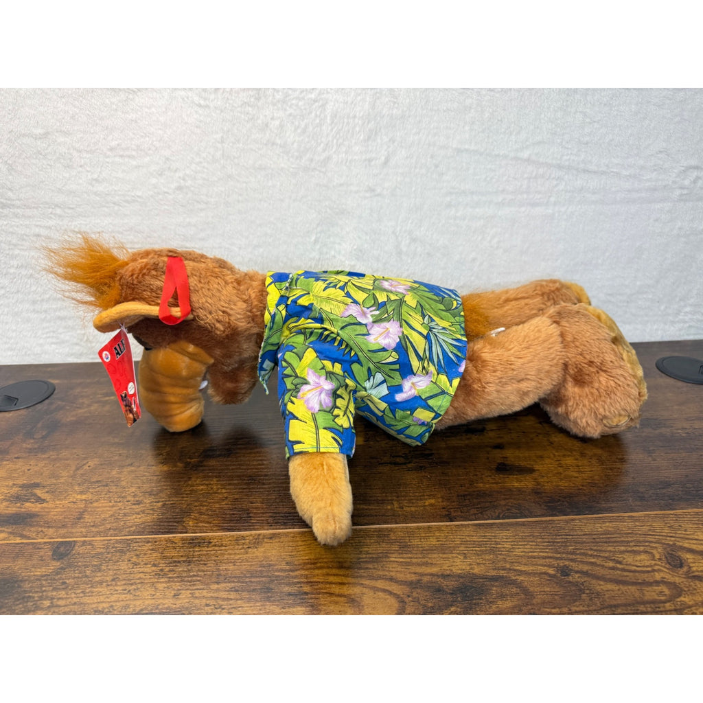 Vintage 2002 ALF Plush Toy In Hawaiian Shirt Nostalgic Collectible 18" Tall