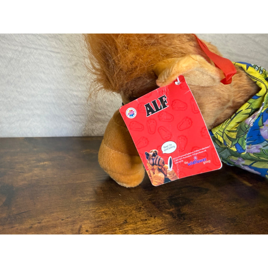Vintage 2002 ALF Plush Toy In Hawaiian Shirt Nostalgic Collectible 18" Tall