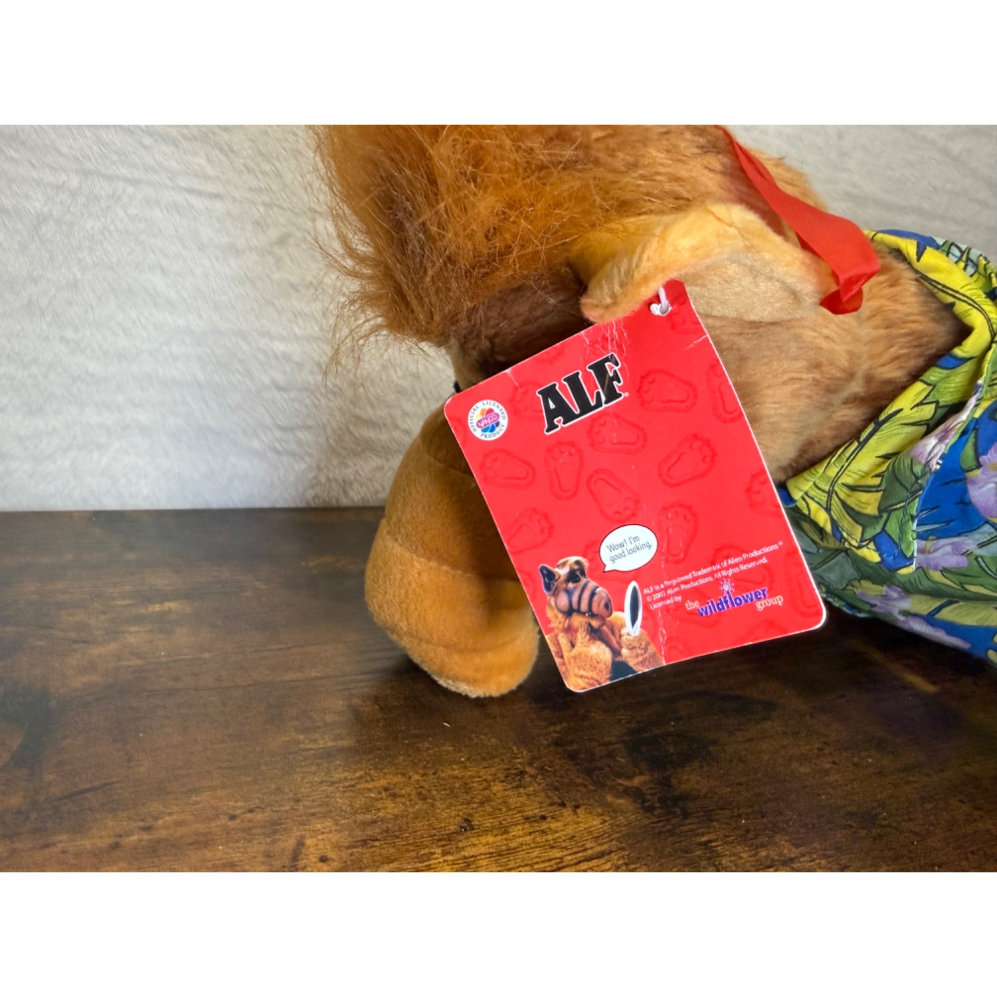 Vintage 2002 ALF Plush Toy In Hawaiian Shirt Nostalgic Collectible 18" Tall