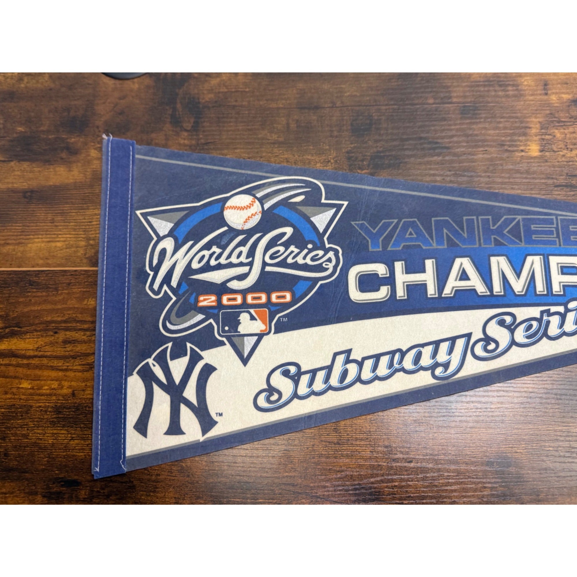 New York Yankees 2000 World Series Champions Subway Series Pennant 29.5 inches