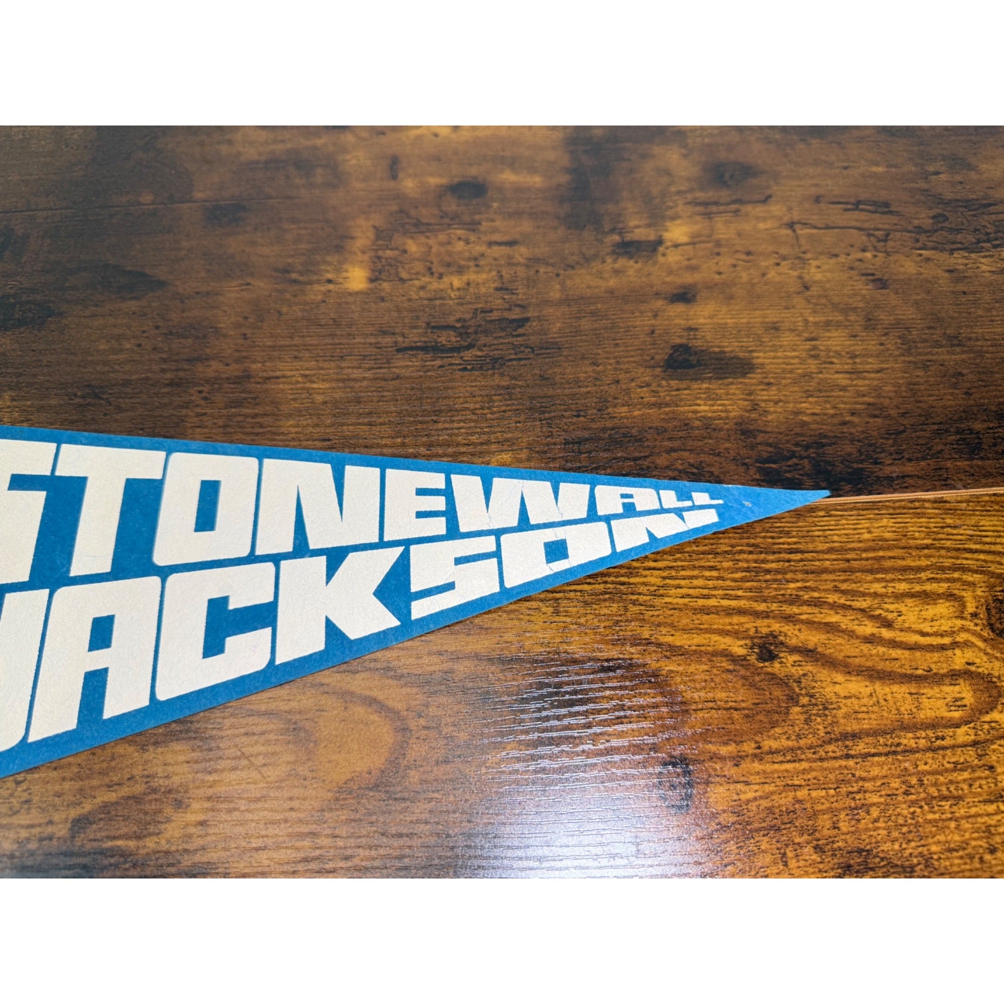 Vintage Stonewall Jackson Pennant Flag With Cartoon roadrunner Design