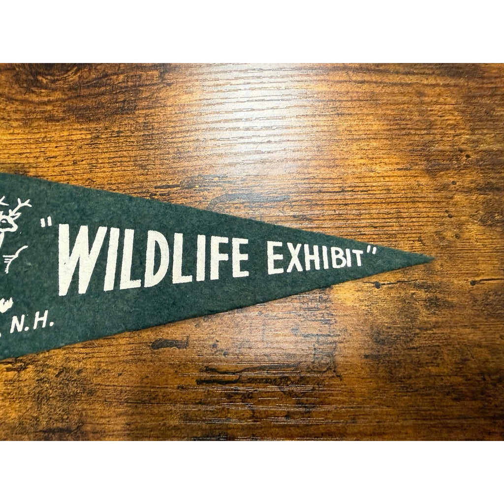 Vintage Wildlife Exhibit Crawford Notch, N.H. mini pennant