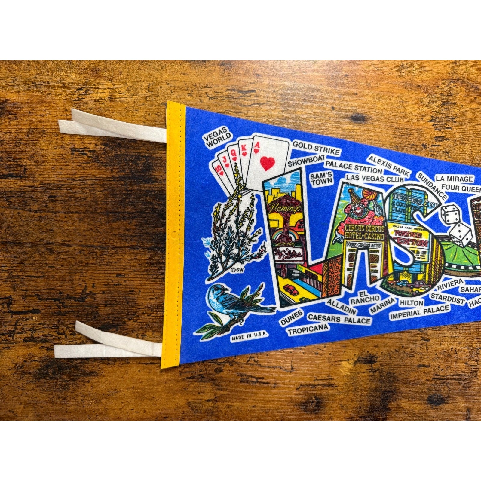 Vintage Las Vegas, Nevada pennant Made in USA