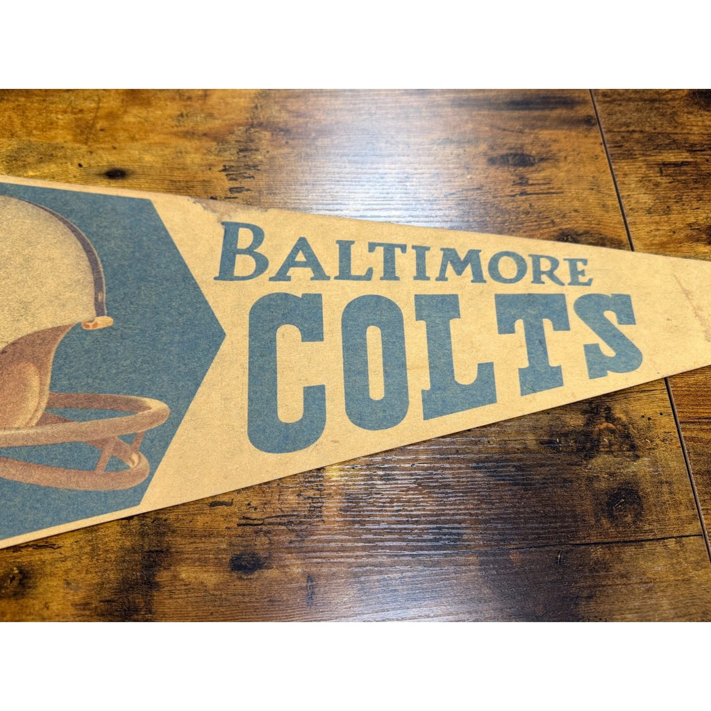 Vintage NFL Baltimore Colts pennant stained