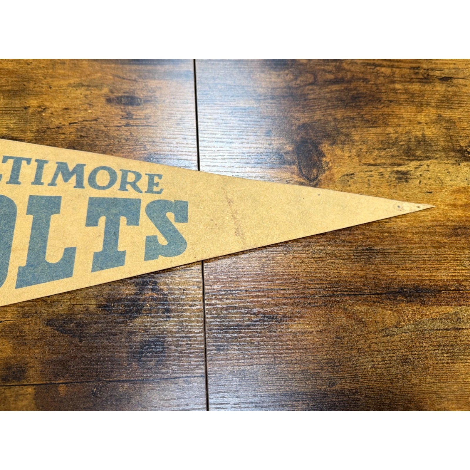 Vintage NFL Baltimore Colts pennant stained