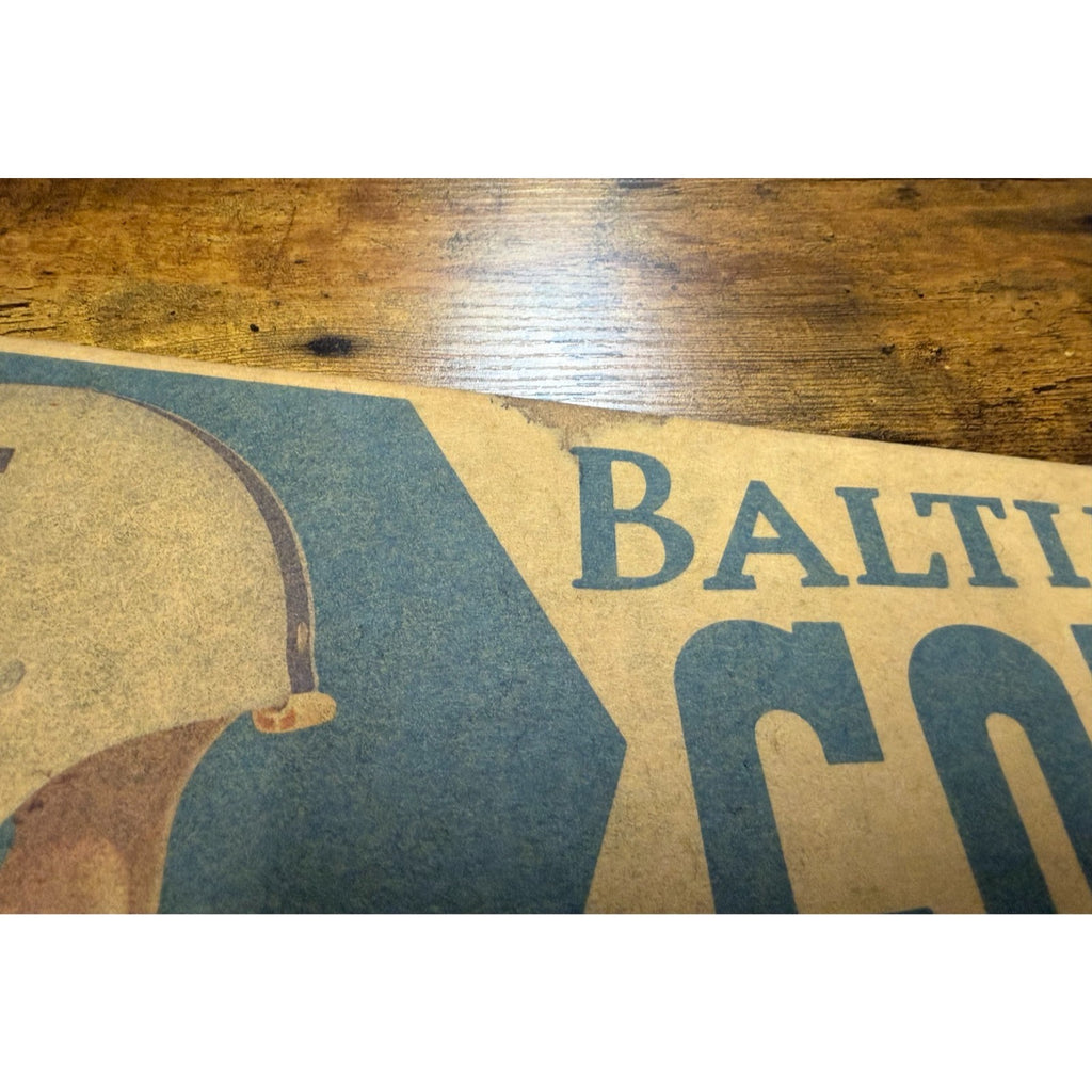 Vintage NFL Baltimore Colts pennant stained