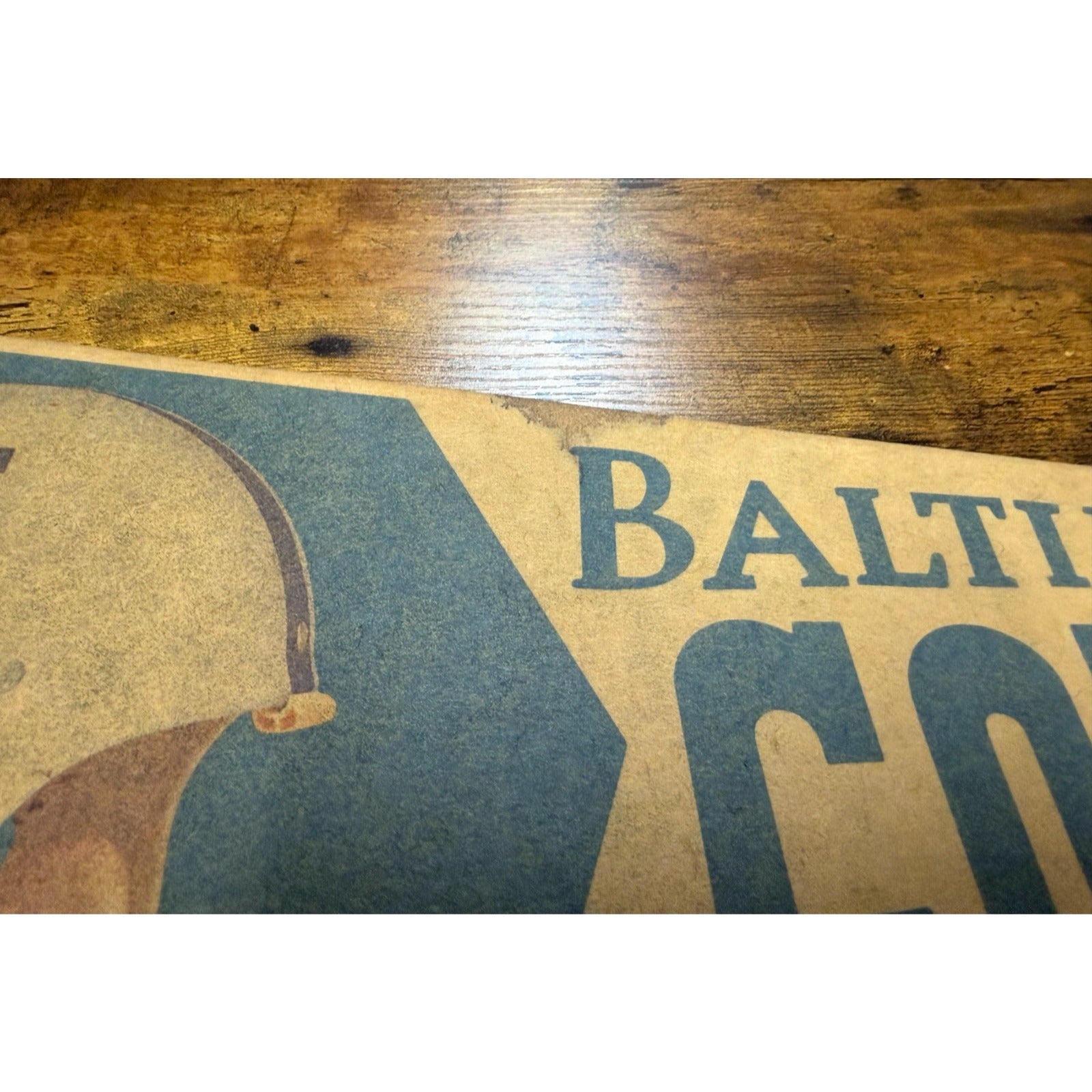 Vintage NFL Baltimore Colts pennant stained