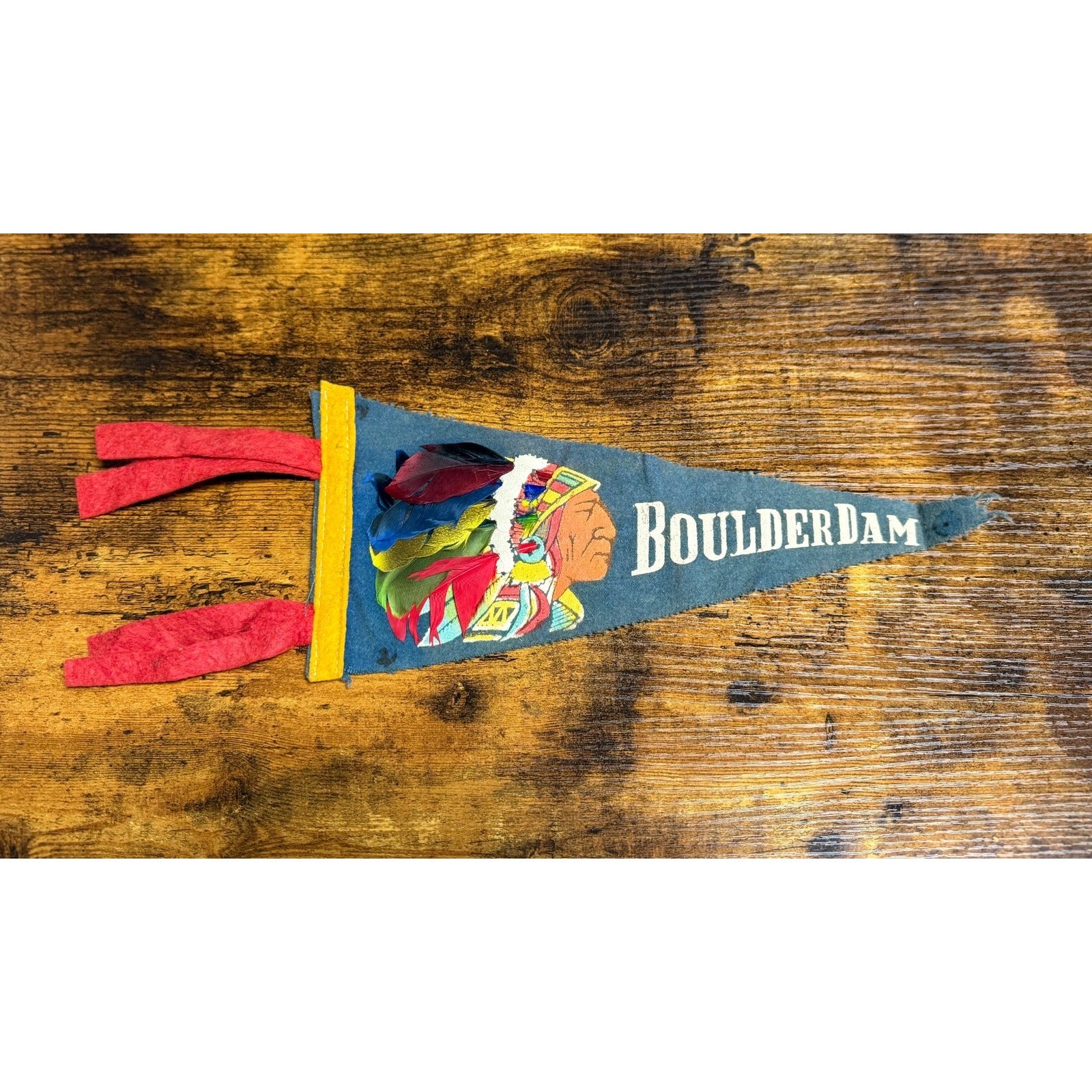 Vintage Boulder Dam mini pennant