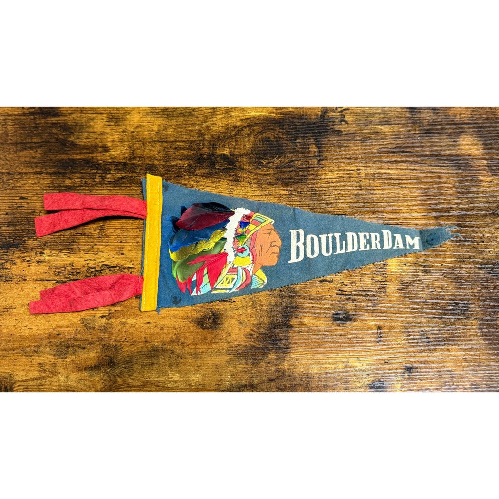 Vintage Boulder Dam mini pennant