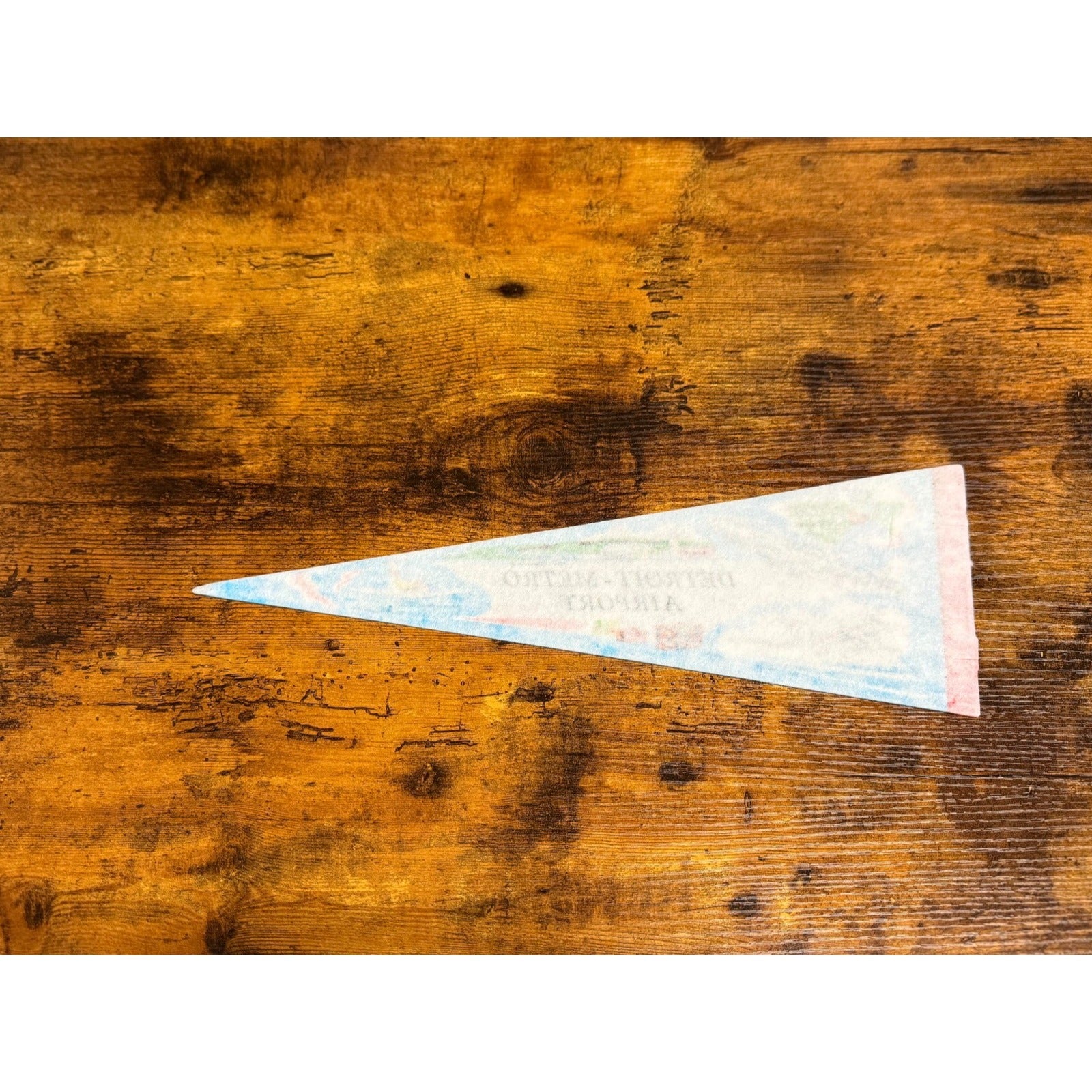 Vintage Detroit-Metro Airport pennant