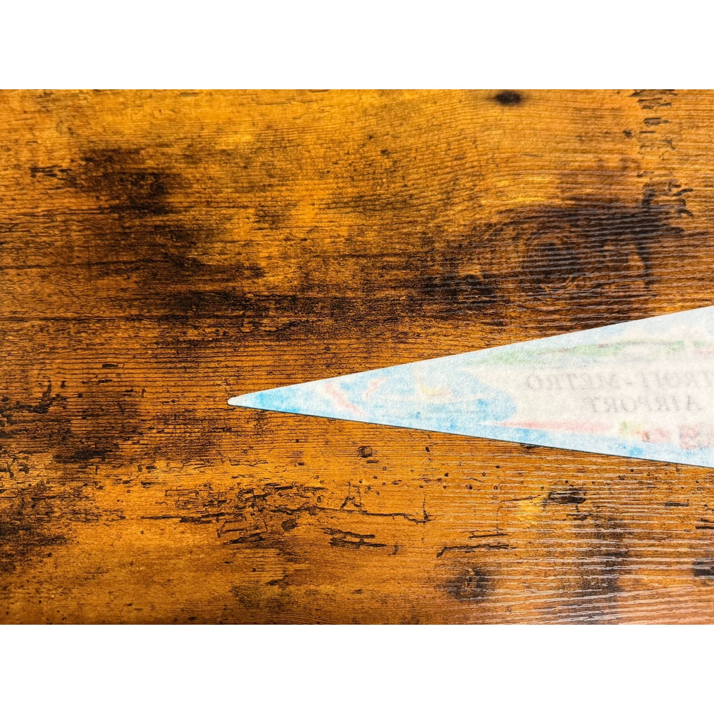 Vintage Detroit-Metro Airport pennant