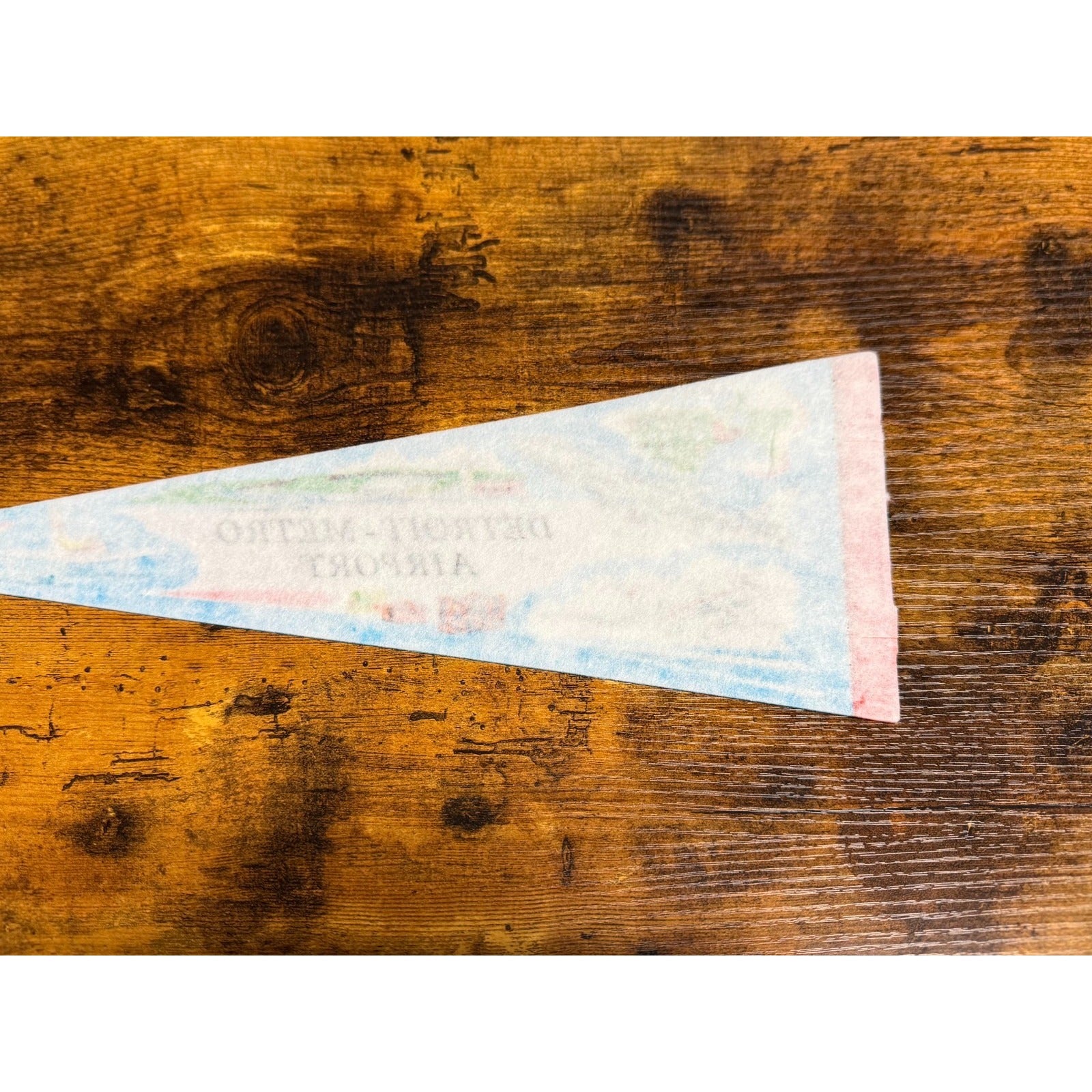 Vintage Detroit-Metro Airport pennant