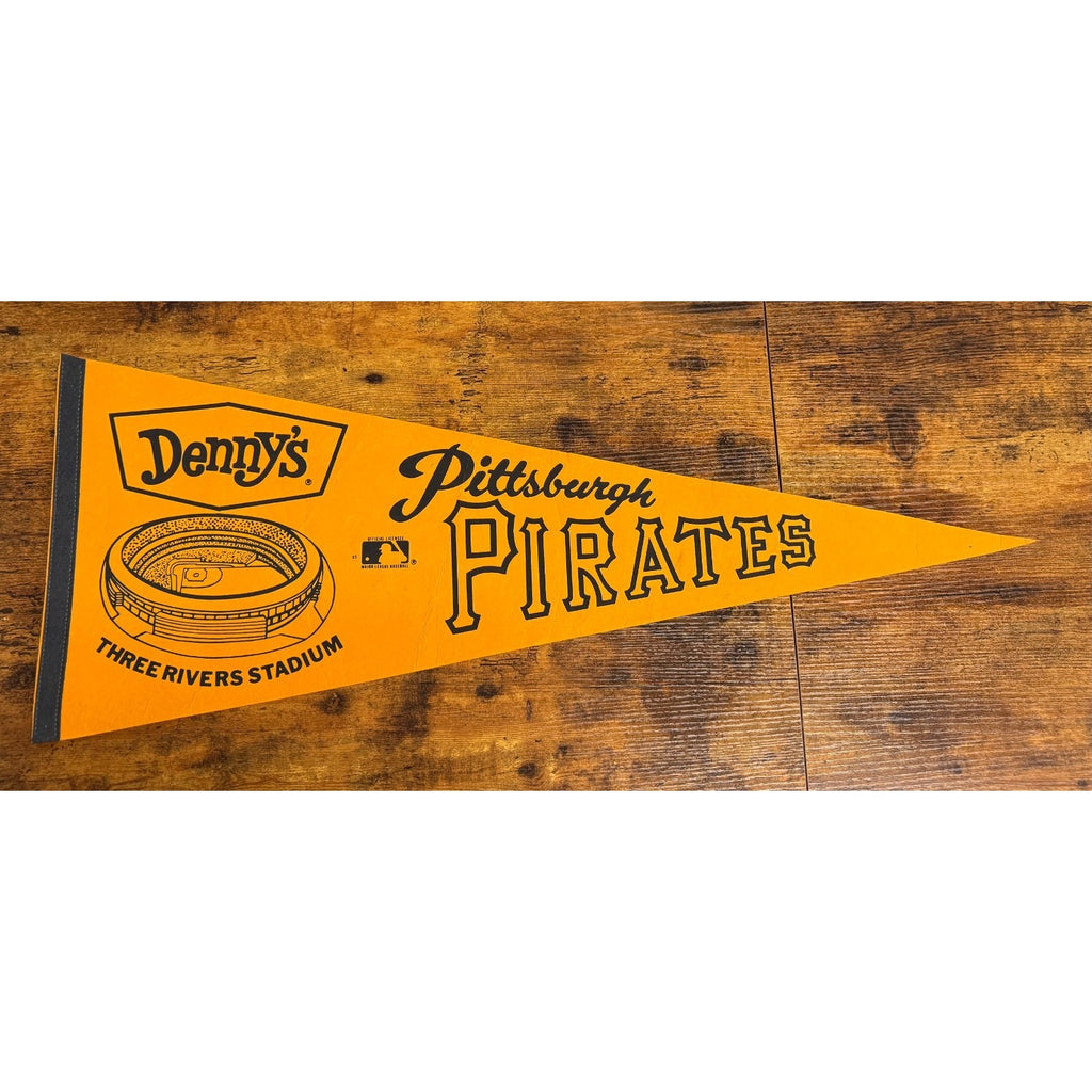 Vintage Pittsburgh Pirates Three Rivers Stadium MLB 30” Pennant Denny’s