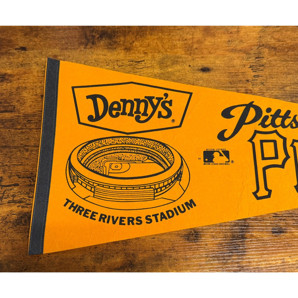 Vintage Pittsburgh Pirates Three Rivers Stadium MLB 30” Pennant Denny’s