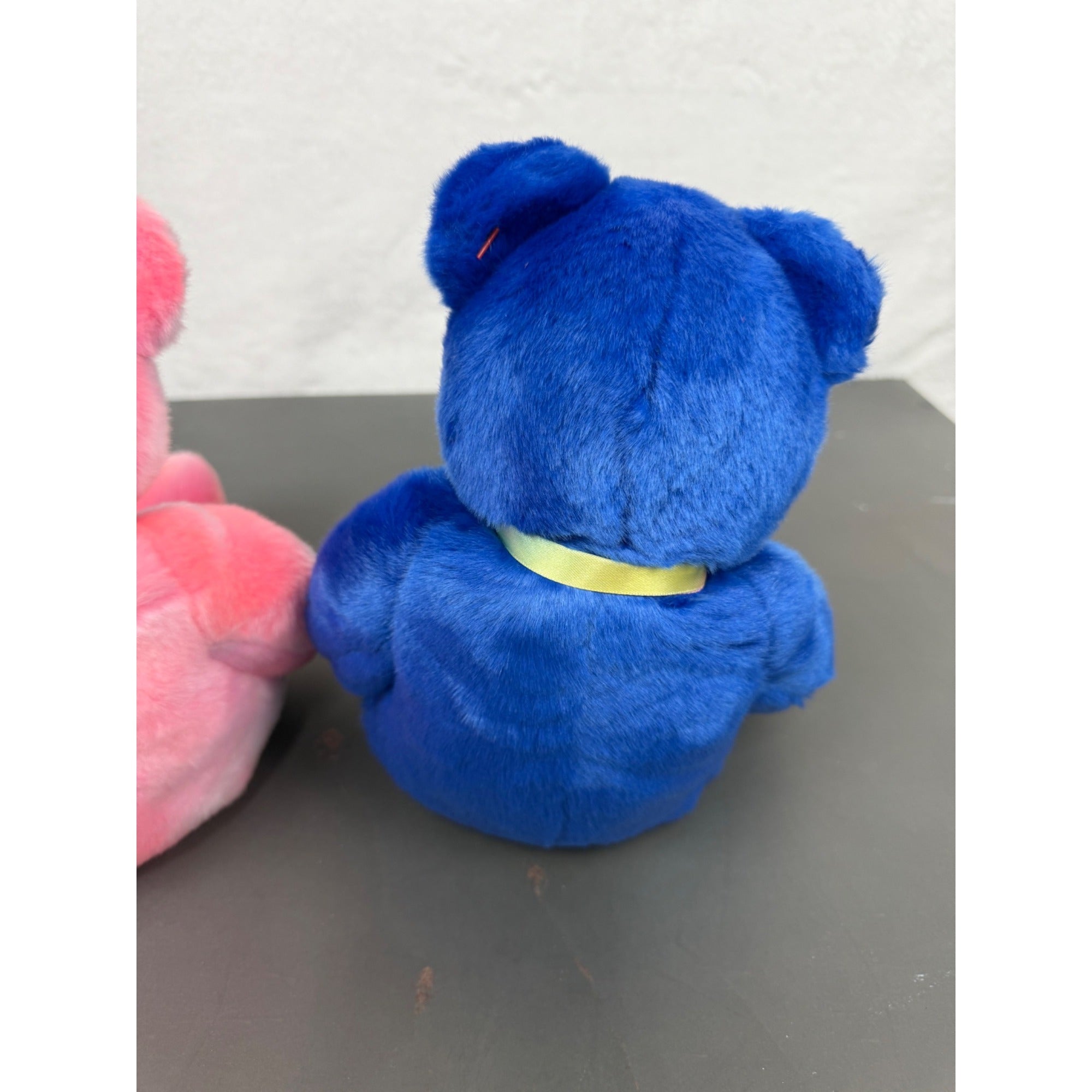 Ty Beanie Babies Clubby Bears Set Of 2 Pink & Blue Plush Collectibles With Ribbons