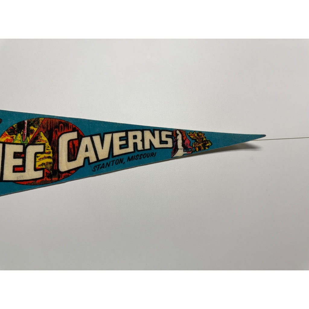 Vintage Meramec Caverns Stanton, Missouri 25" Felt Pennant