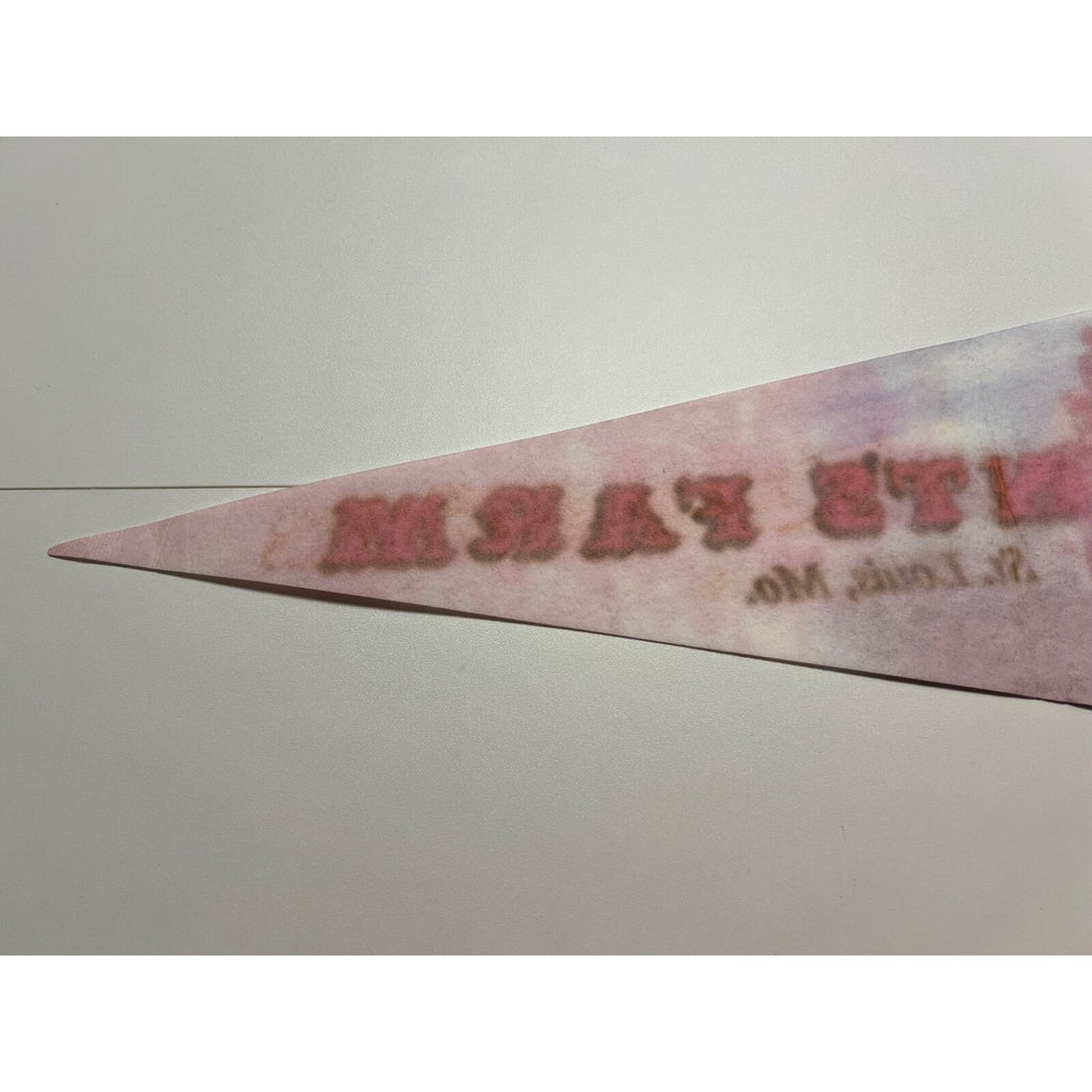 Vintage 30” Felt Pennant 1970’s - Grant’s Farm St. Louis, MO - Clydesdale Horses