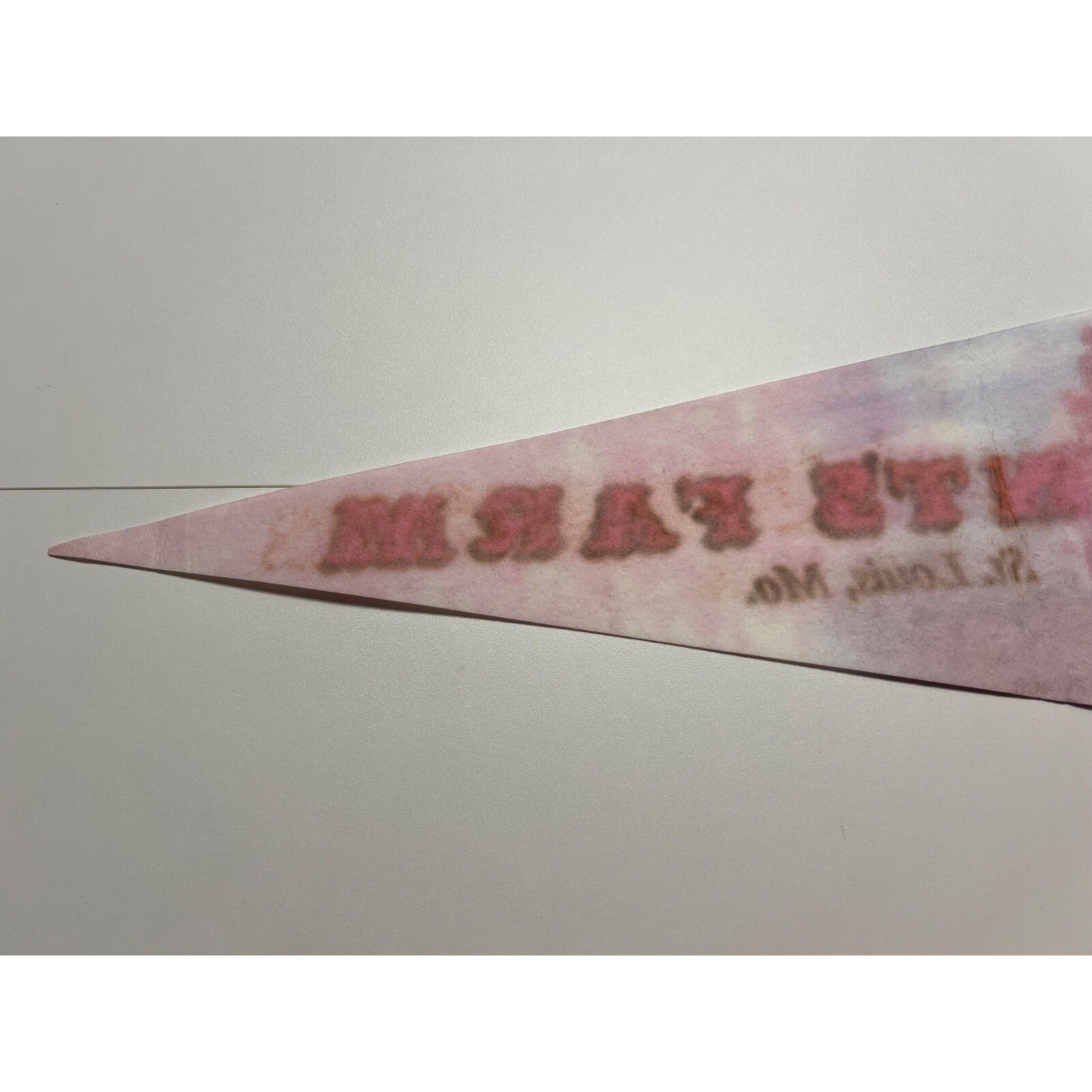 Vintage 30” Felt Pennant 1970’s - Grant’s Farm St. Louis, MO - Clydesdale Horses