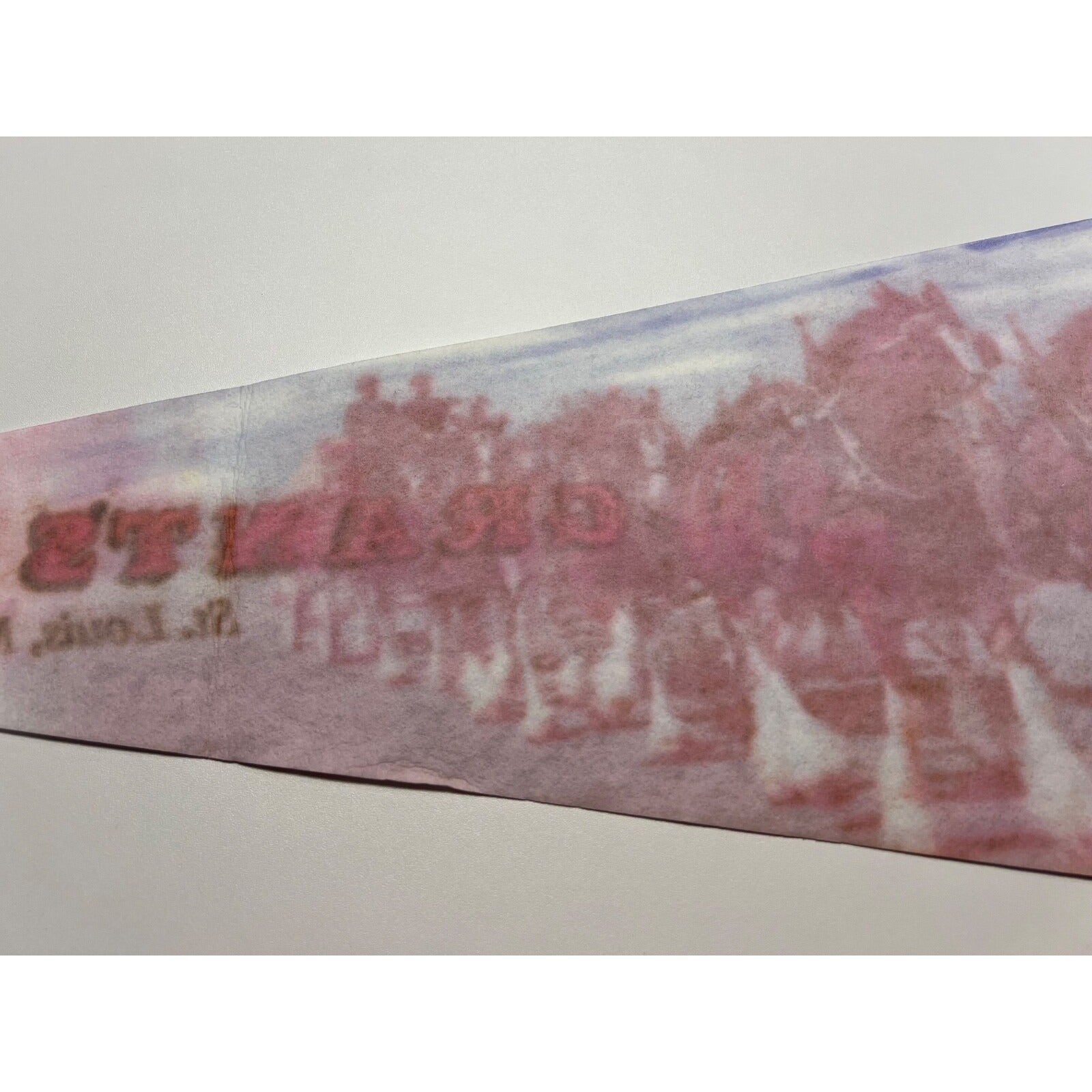 Vintage 30” Felt Pennant 1970’s - Grant’s Farm St. Louis, MO - Clydesdale Horses