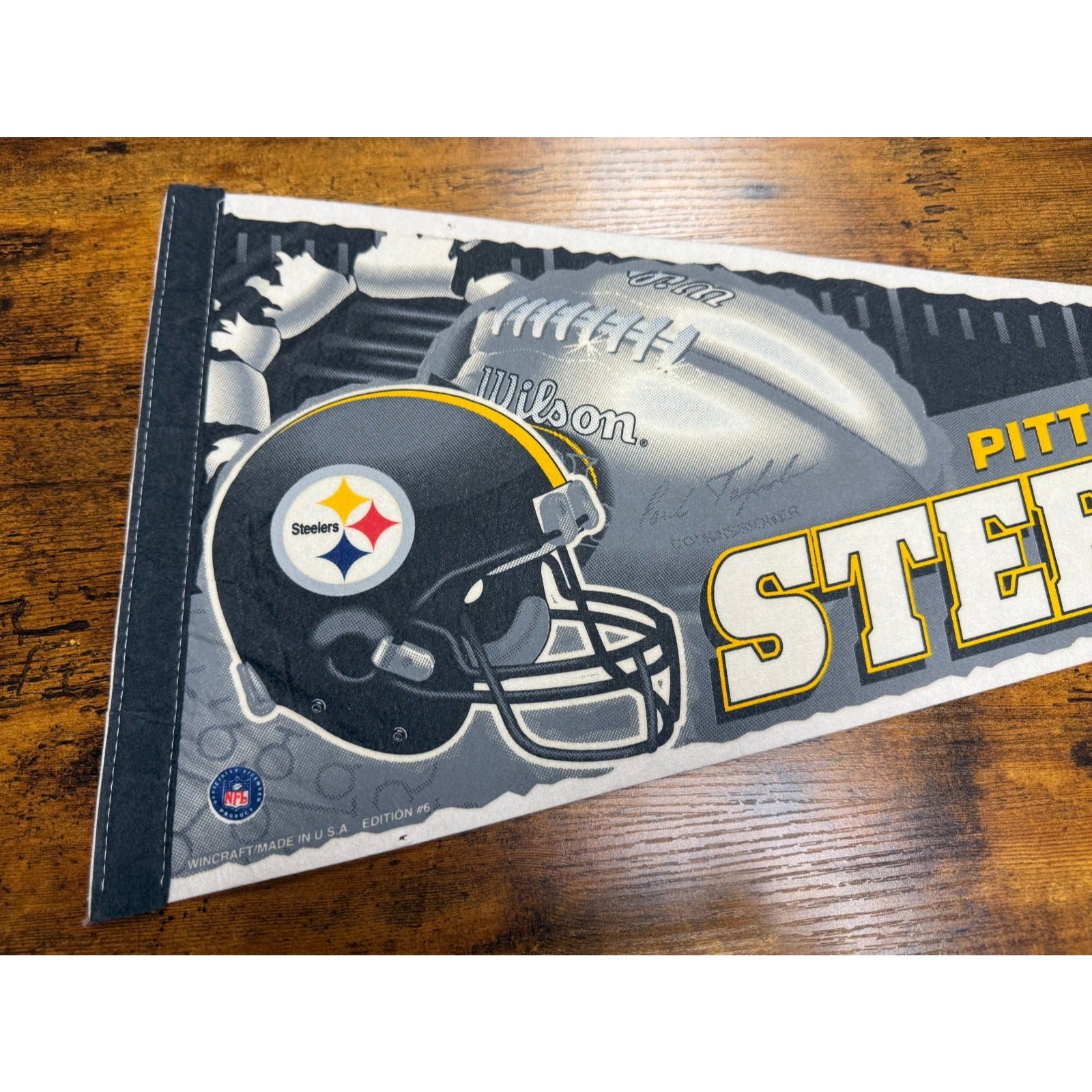 Vintage 90's Pittsburgh Steelers pennant