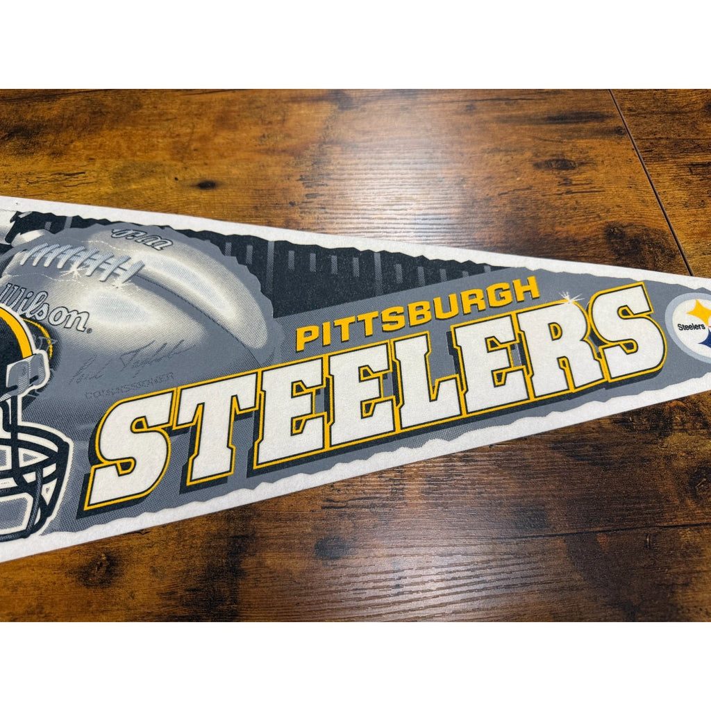 Vintage 90's Pittsburgh Steelers pennant