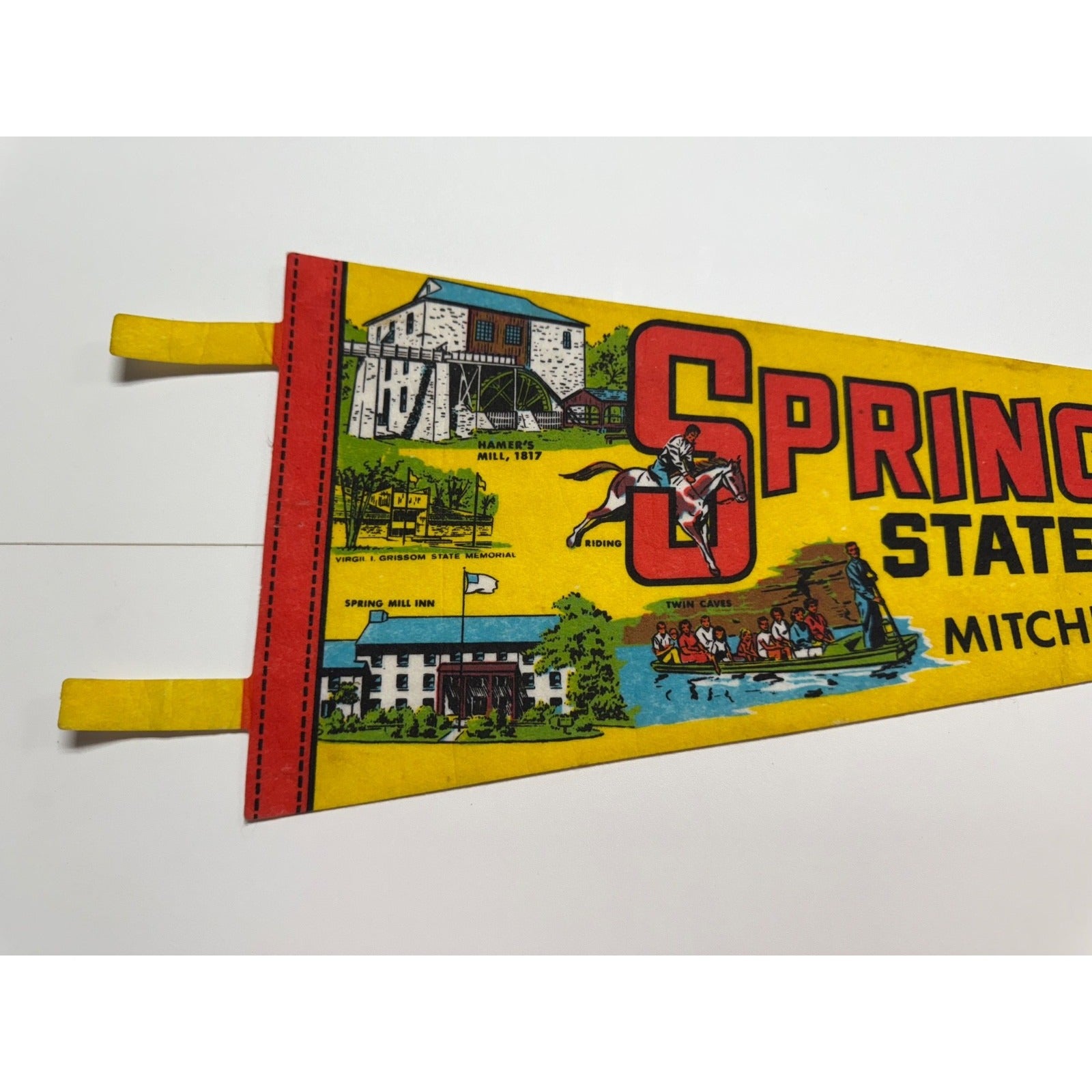 Vintage Spring Mill State Park Mitchell, Indiana pennant