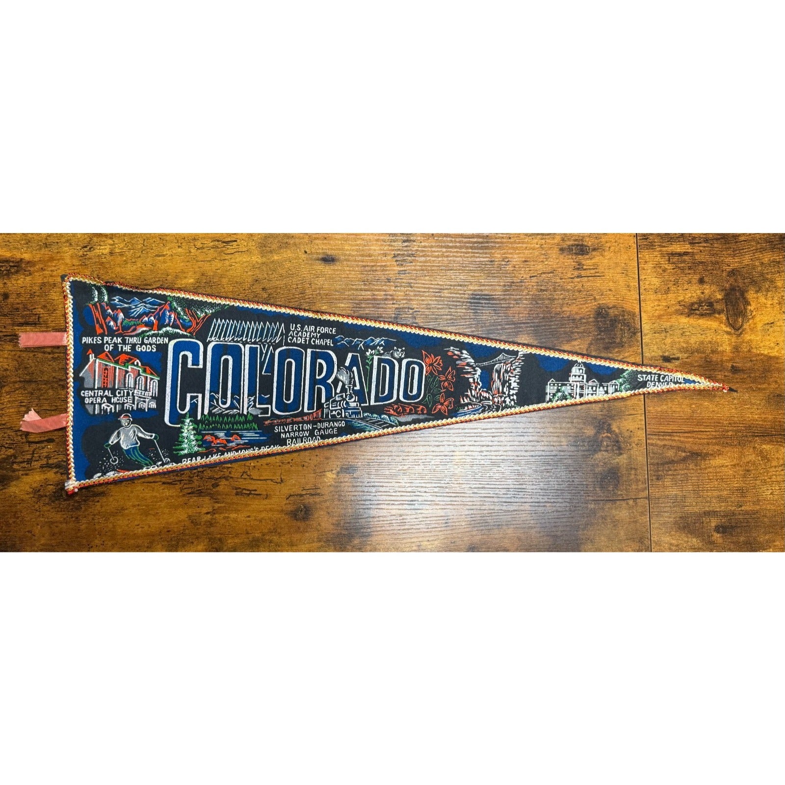 Vintage Colorado state pennant Made in Japan