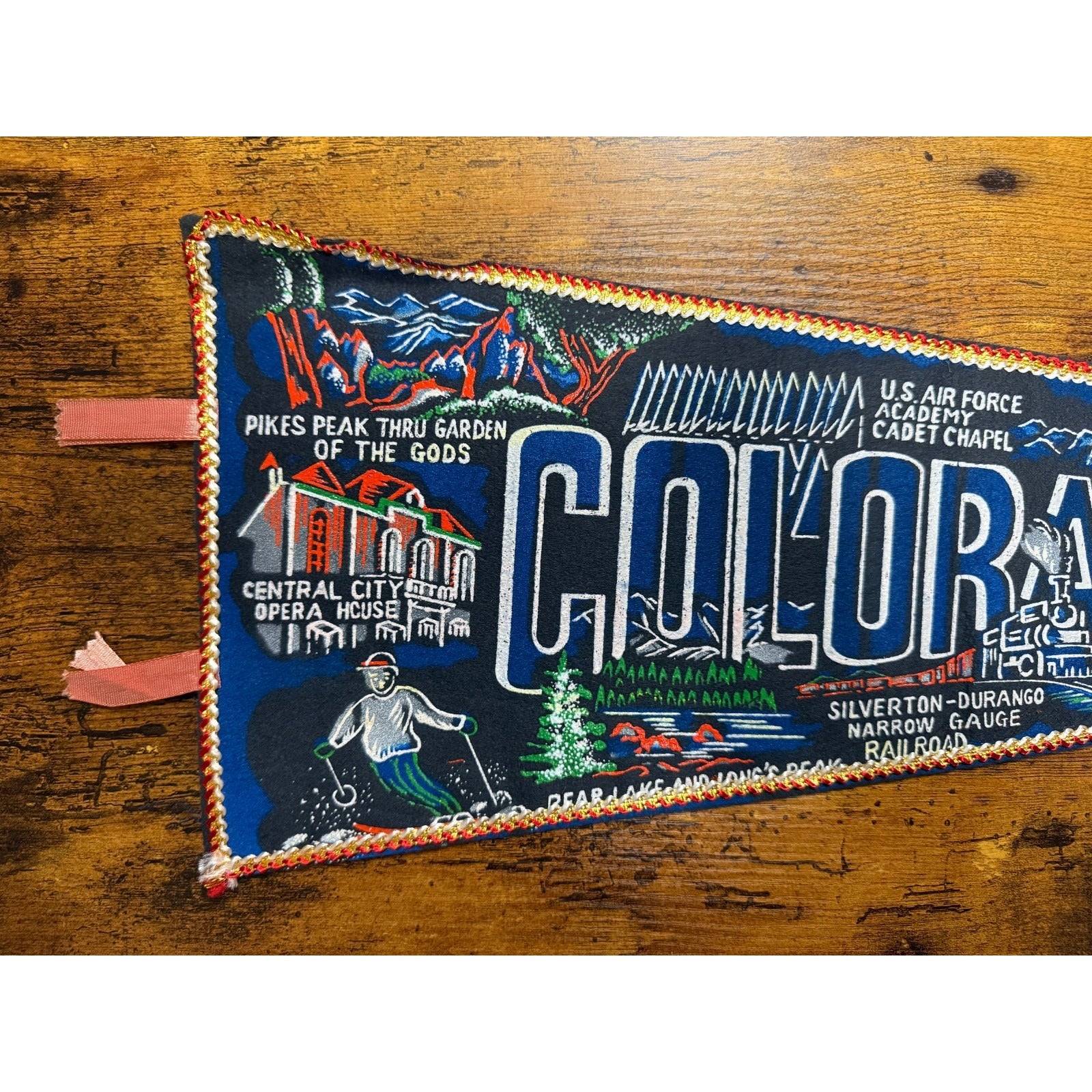 Vintage Colorado state pennant Made in Japan