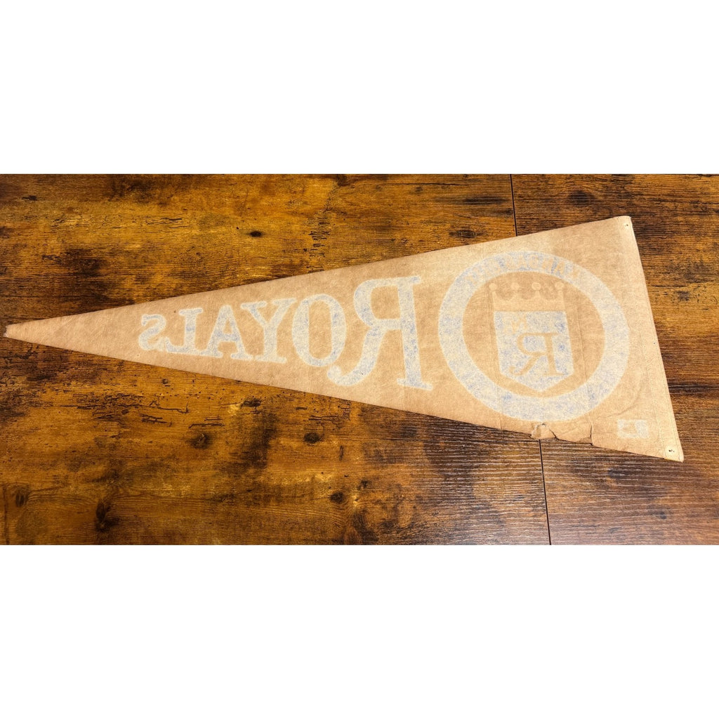 Vintage MLB Kansas City Royals pennant damaged
