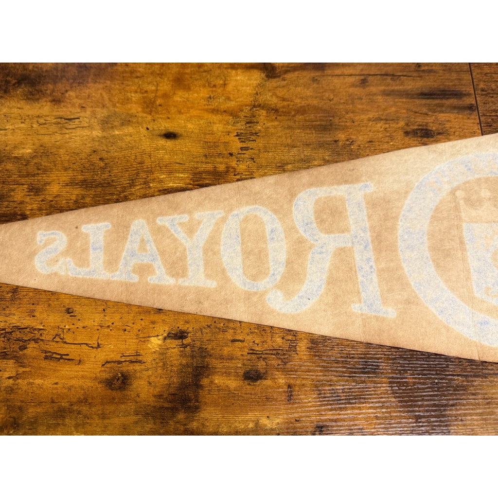Vintage MLB Kansas City Royals pennant damaged