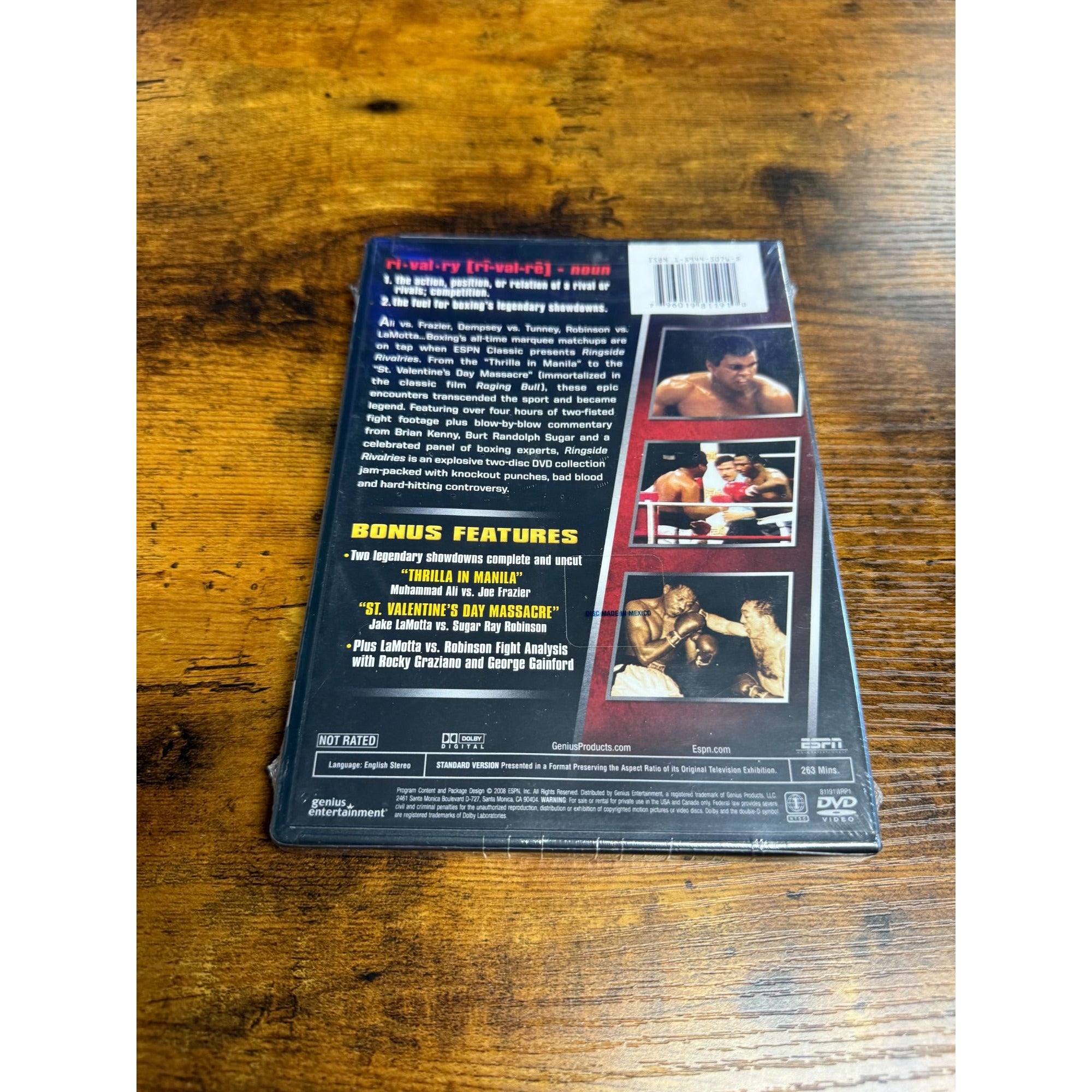 NEW Ringside Rivalries 2-Disc Slugfest DVD Ali vs Frazier Louis vs Braddock