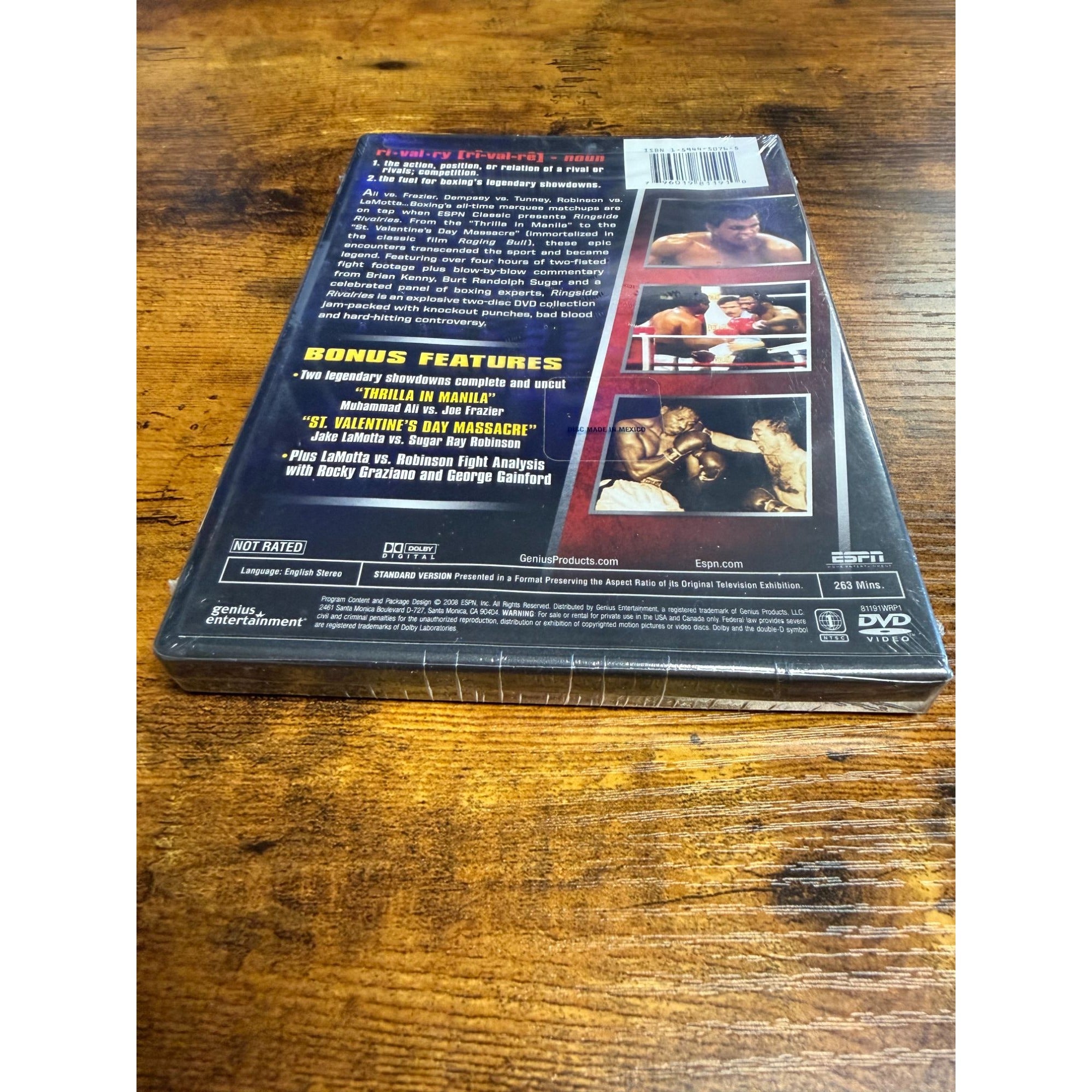 NEW Ringside Rivalries 2-Disc Slugfest DVD Ali vs Frazier Louis vs Braddock