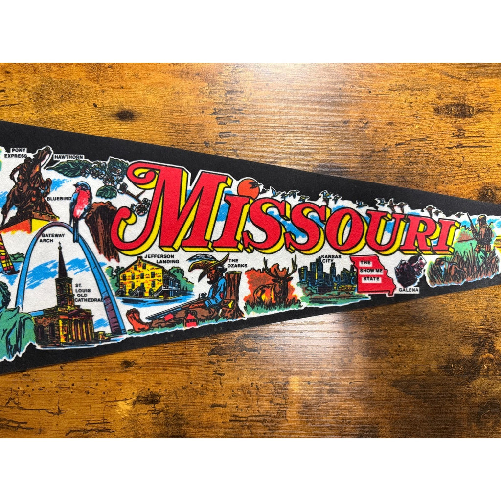 Vintage Missouri state pennant Made in USA