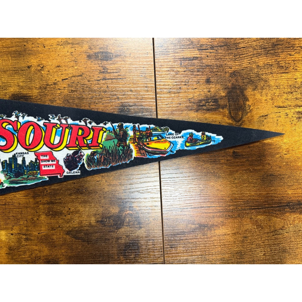 Vintage Missouri state pennant Made in USA