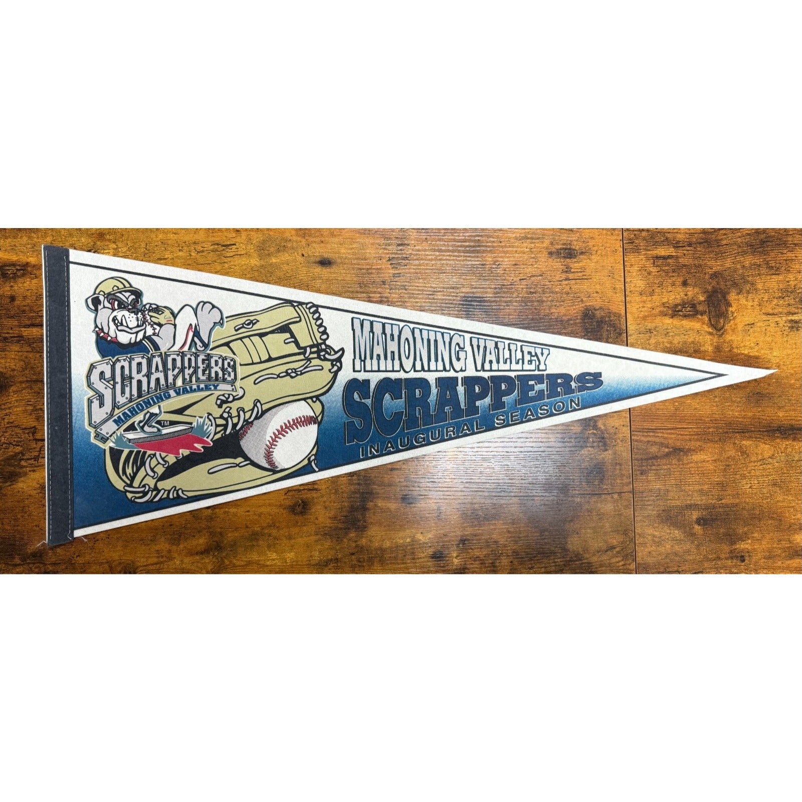 Vintage Mahoning Valley Scrappers baseball Inaugural Season pennant