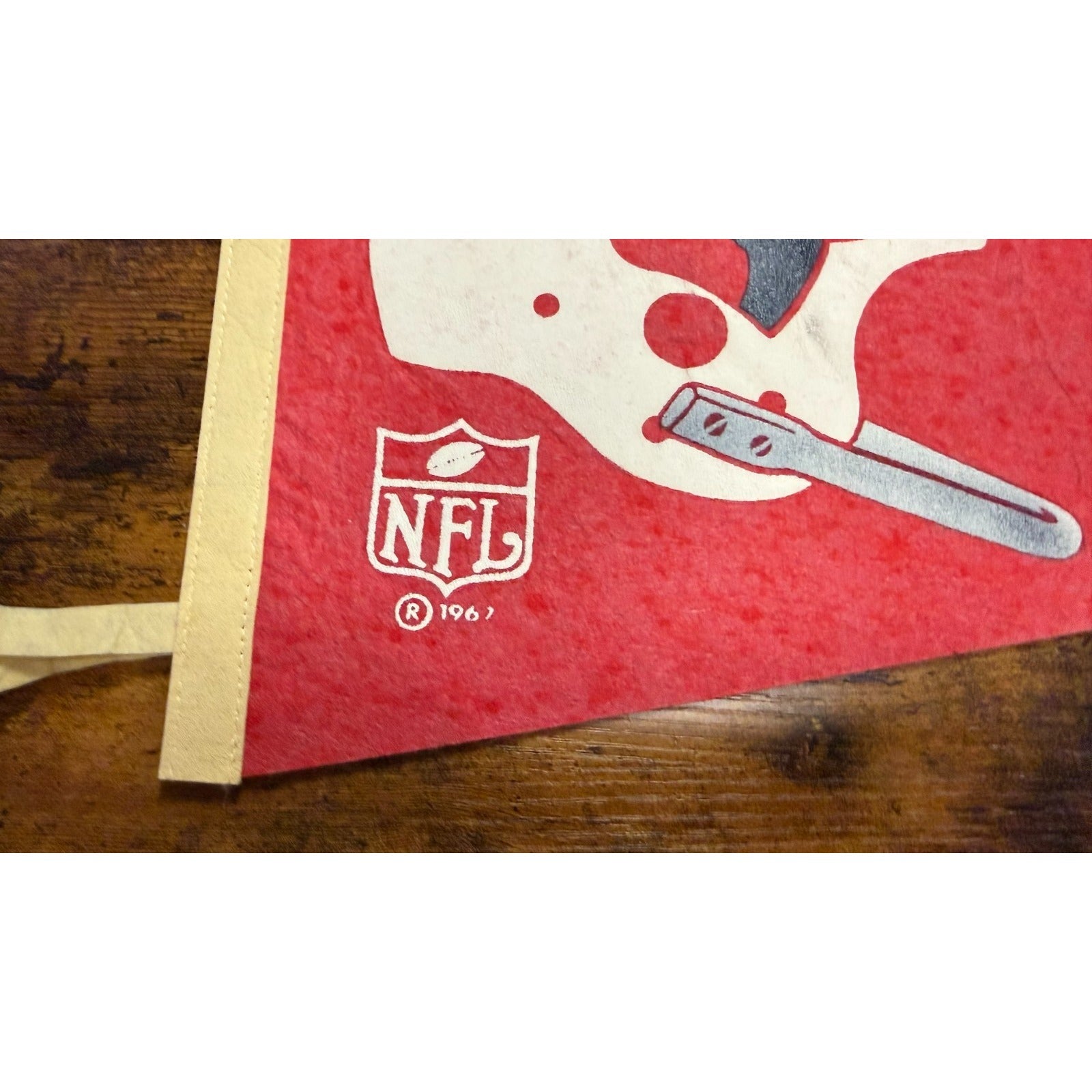 1967 St. Louis Cardinals NFL Single Bar Flag Pennant Vintage Original Felt