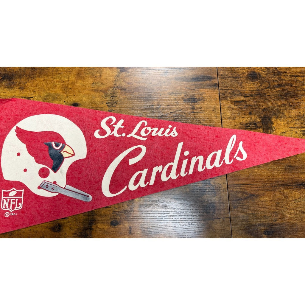 1967 St. Louis Cardinals NFL Single Bar Flag Pennant Vintage Original Felt